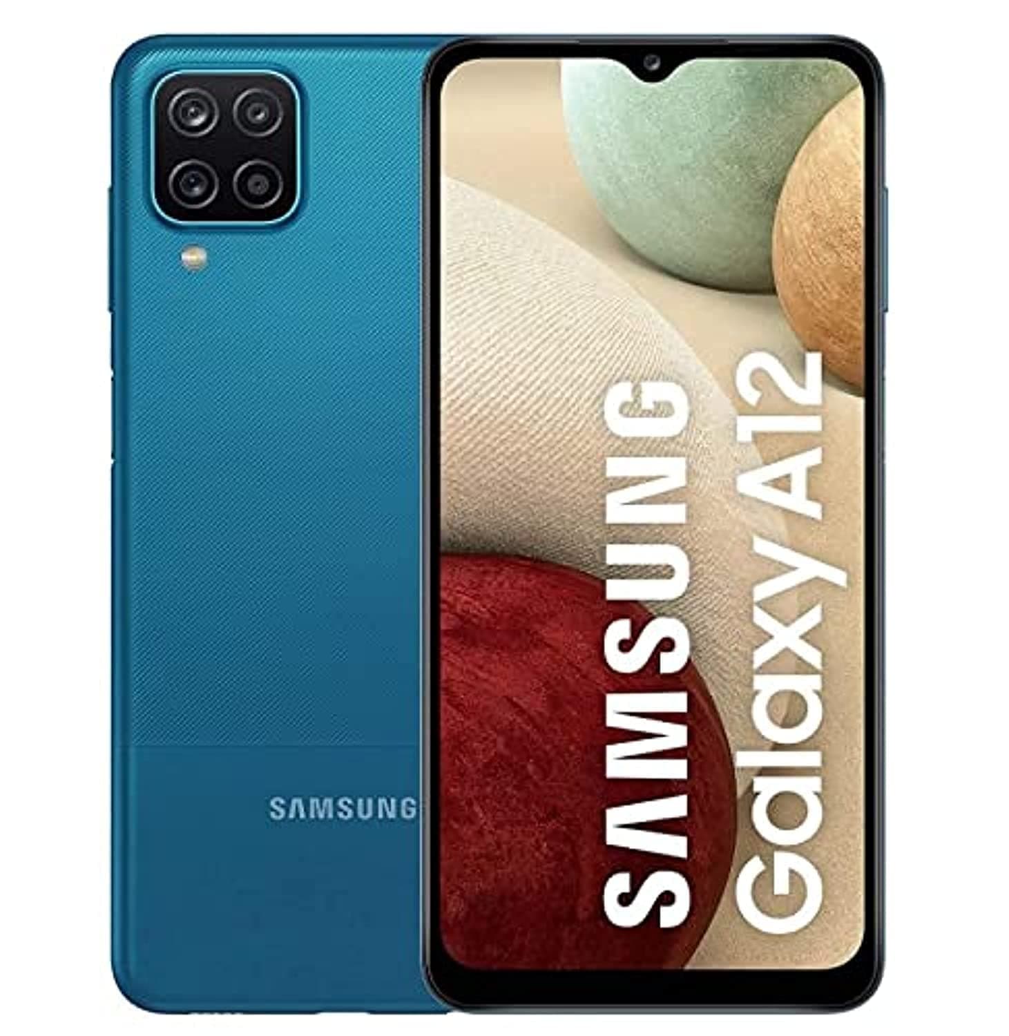 Samsung Galaxy A12 Nacho Dual-SIM 32GB ROM + 3GB RAM (GSM Only | No CDMA) Factory Unlocked Android 4G/LTE Smartphone (Blue) - International Version