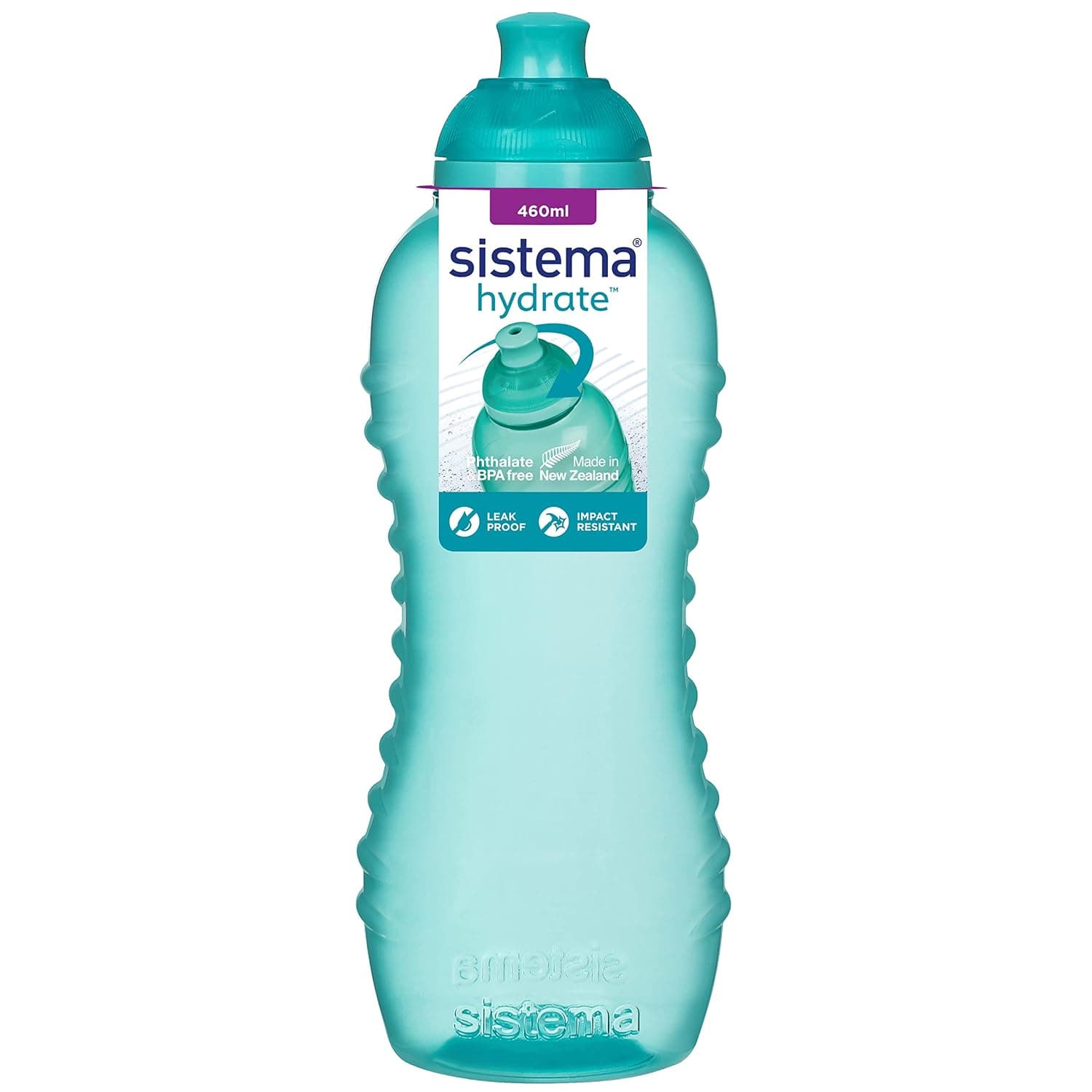 Sistema Squeeze Twist 'n' Sip Sports Water Bottle | 460 ml | Leakproof Kids Water Bottle | BPA-Free | Assorted Colours (Not Selectable) | 1 Count