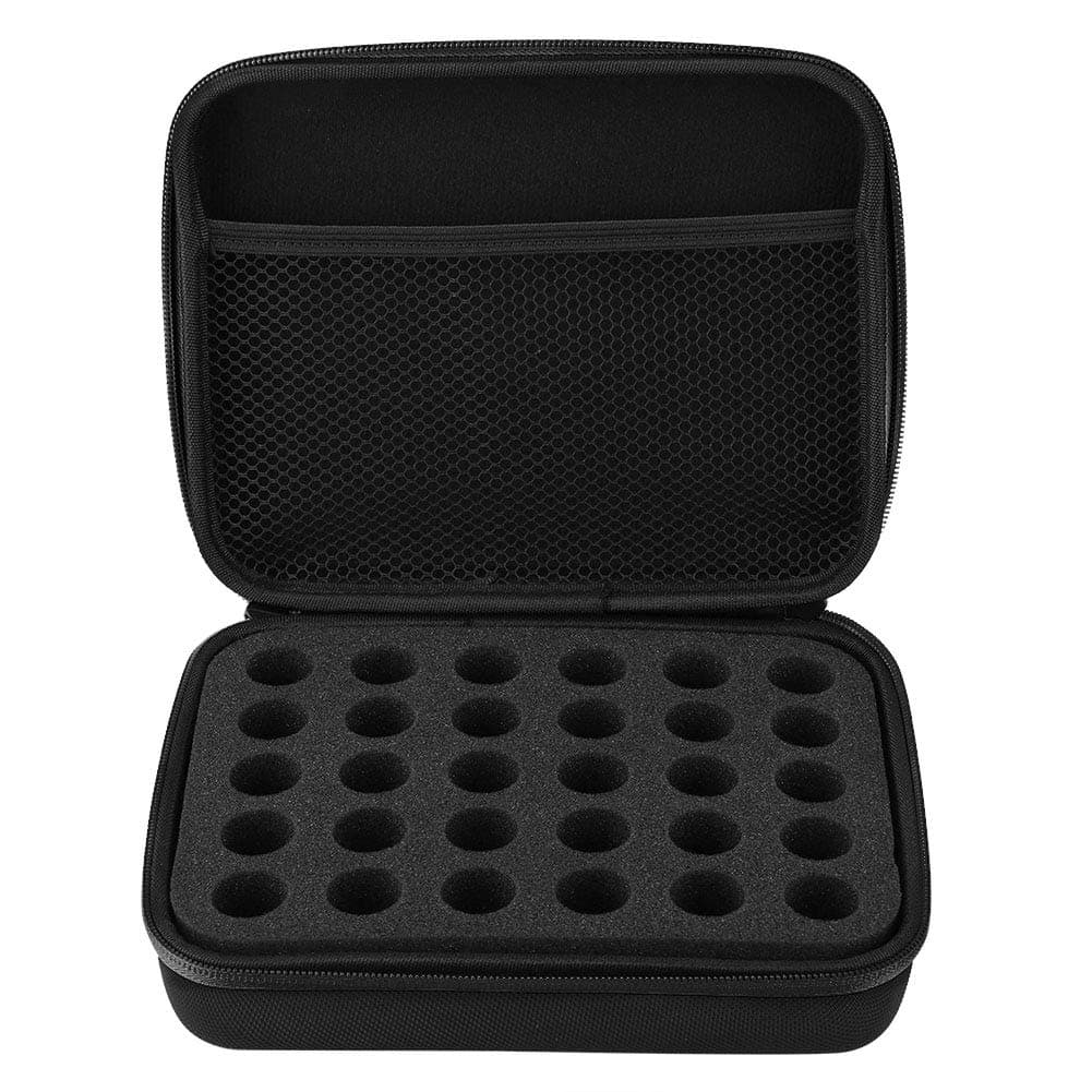 Essential Oil Storage Essential Oil Carrying Case Holds 30 Bottles 5ml Bottles Storage Bag Hard EVA Case (Black)