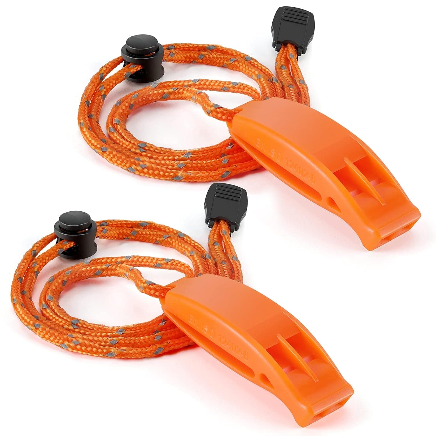 2Pcs Whistle, Super Loud Emergency Whistle with Lanyard, Ideal for Boating, Swimming, Kayaking, Water Survival, Hiking, Camping