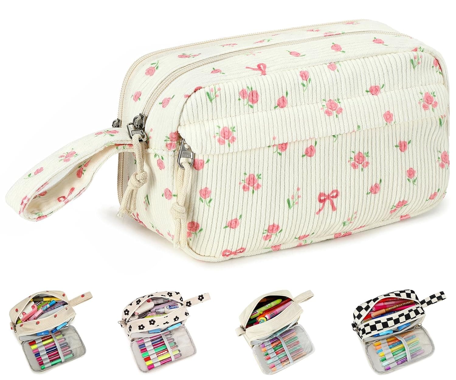 Bluboon Big Capacity Pencil Case Pencil Pouch Pen Case School Supplies Cute Pencil Box Pencil Bag for Teen Girls Boys Women Man