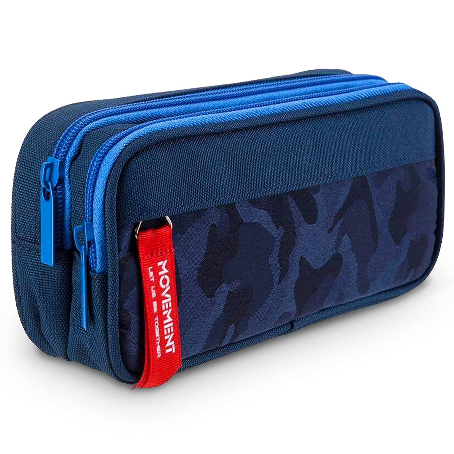 Maomaoyu Camouflage Boys Pencil Case, Blue Pencil Case for Boys with Compartments, Large Capacity Pencil Cases for Teenage Boy Secondary School, Back to School Supplies