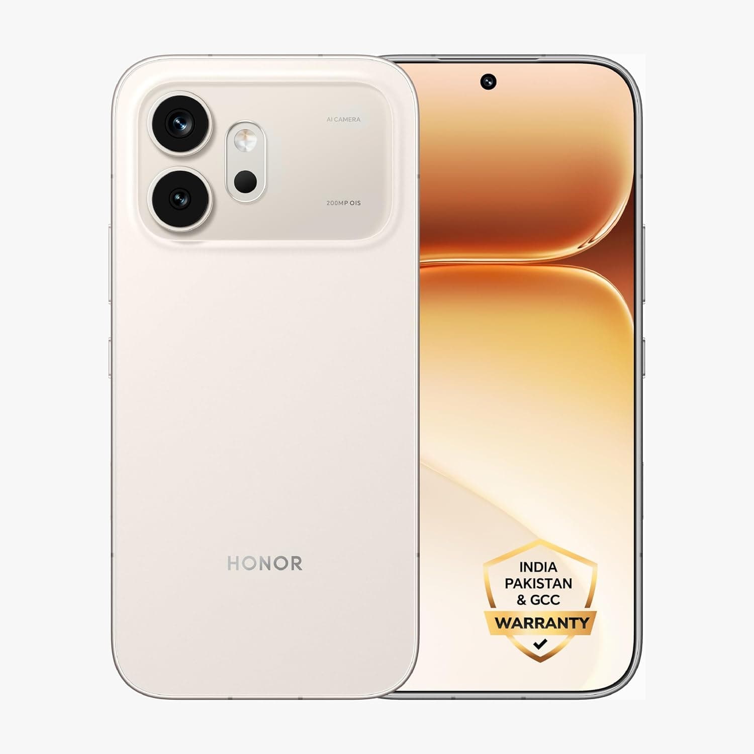 HONOR 600 5G, 12GB RAM + 256GB Storage, 200MP AI Camera, Silicon-Carbon Battery, 80W HONOR SuperCharge, 6.57" AMOLED 120Hz Display, Golden White