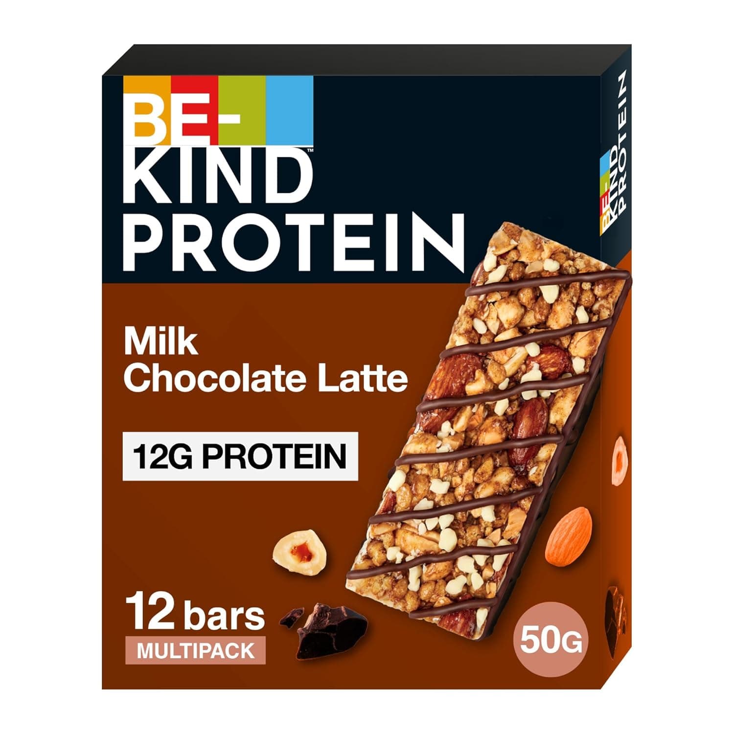 Be-Kind Milk Latte Chocolate Protein Bar, 12 x 50 g