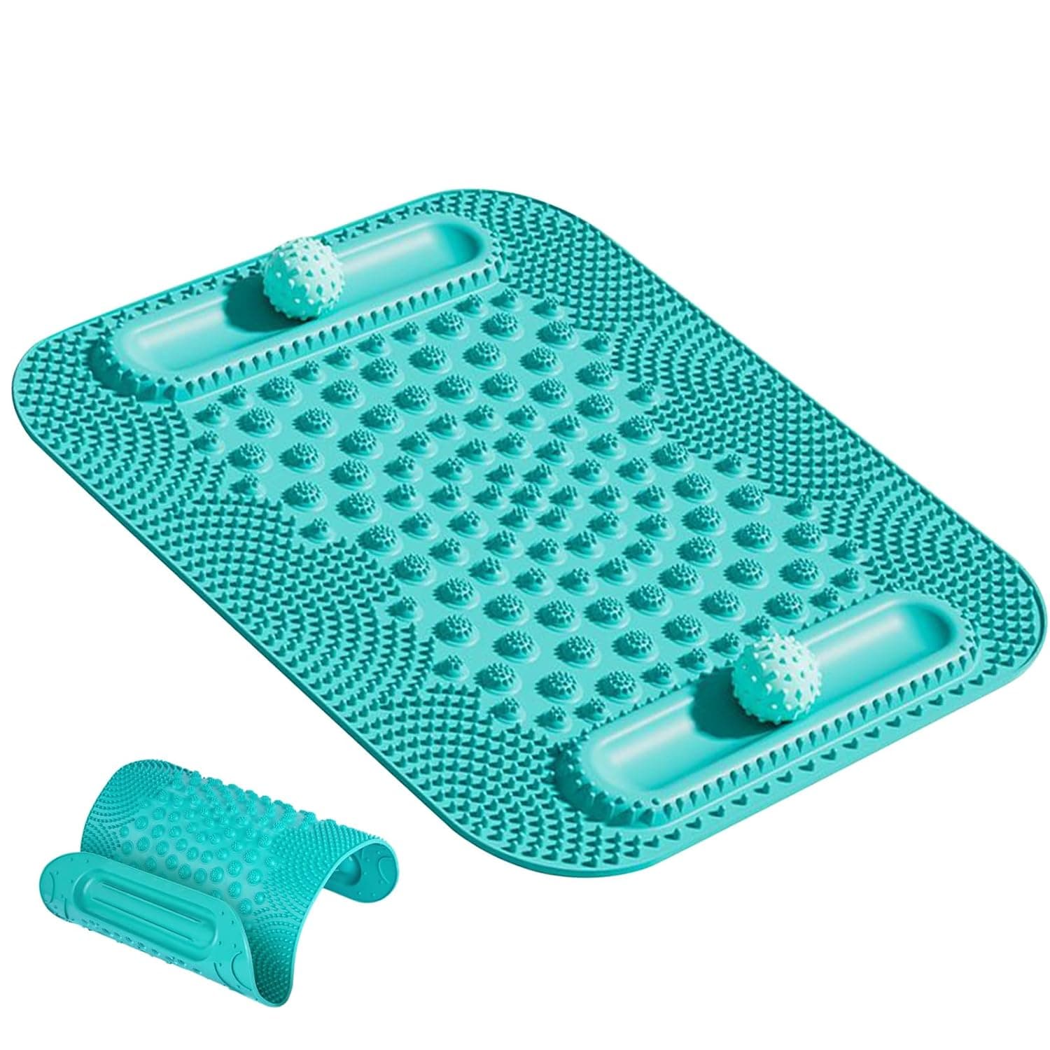 Foot Massage Mat 5-Zone Pad Massage Tools Leg Stimulator Muscle Relaxation | Foot Reflexology Mat Pressure Massager Muscle Relaxation Circulation Recovery Better Sleep for Women Elderly Home Gym T