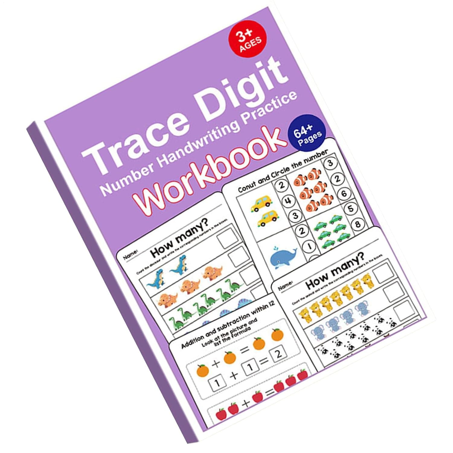 Math Books for Kids Long Lasting Learning Tool with Bright Color | Math Practice Books for Children Boy Student Teacher Parent Home School Classroom Indoor