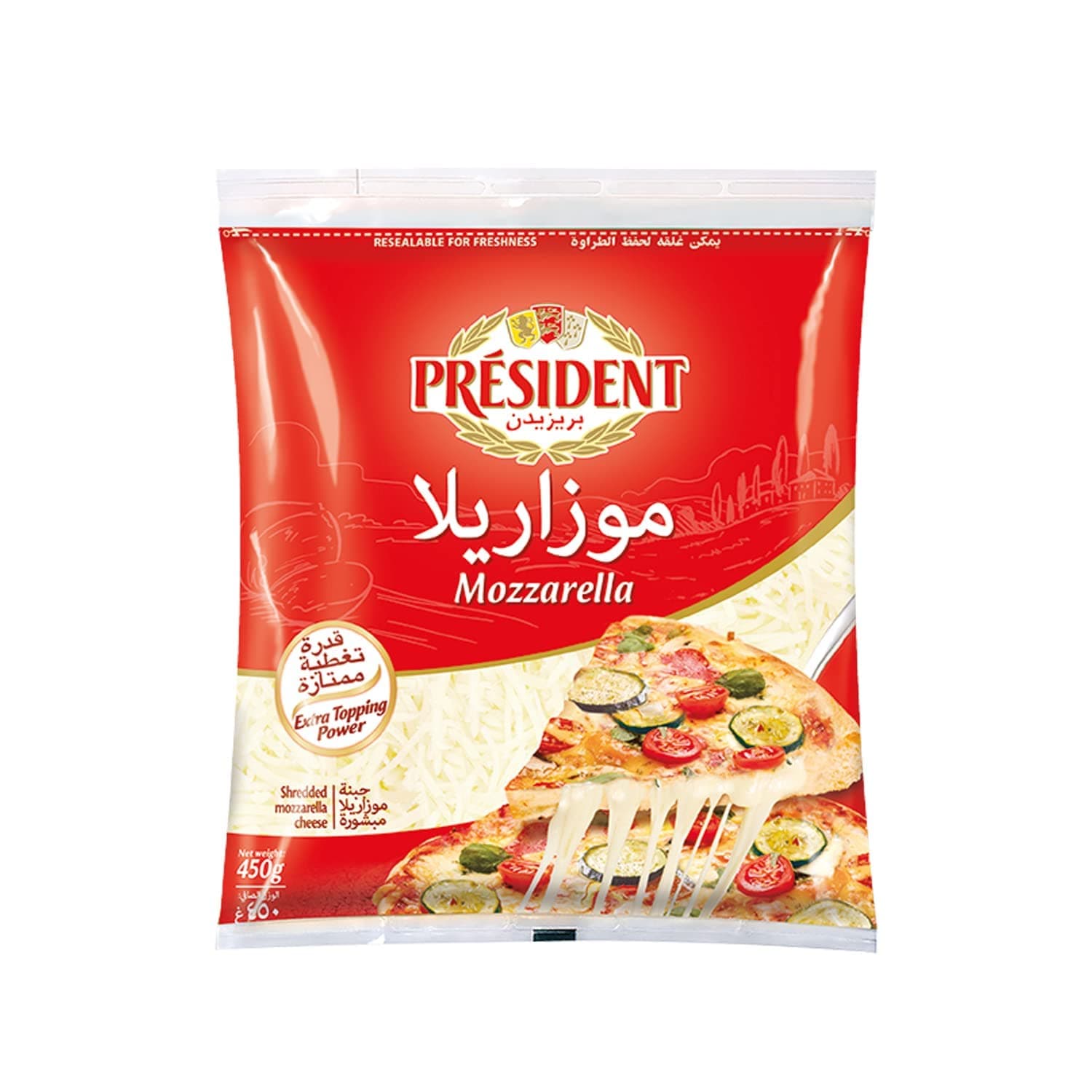 President Mozzarella Cheese 450 g