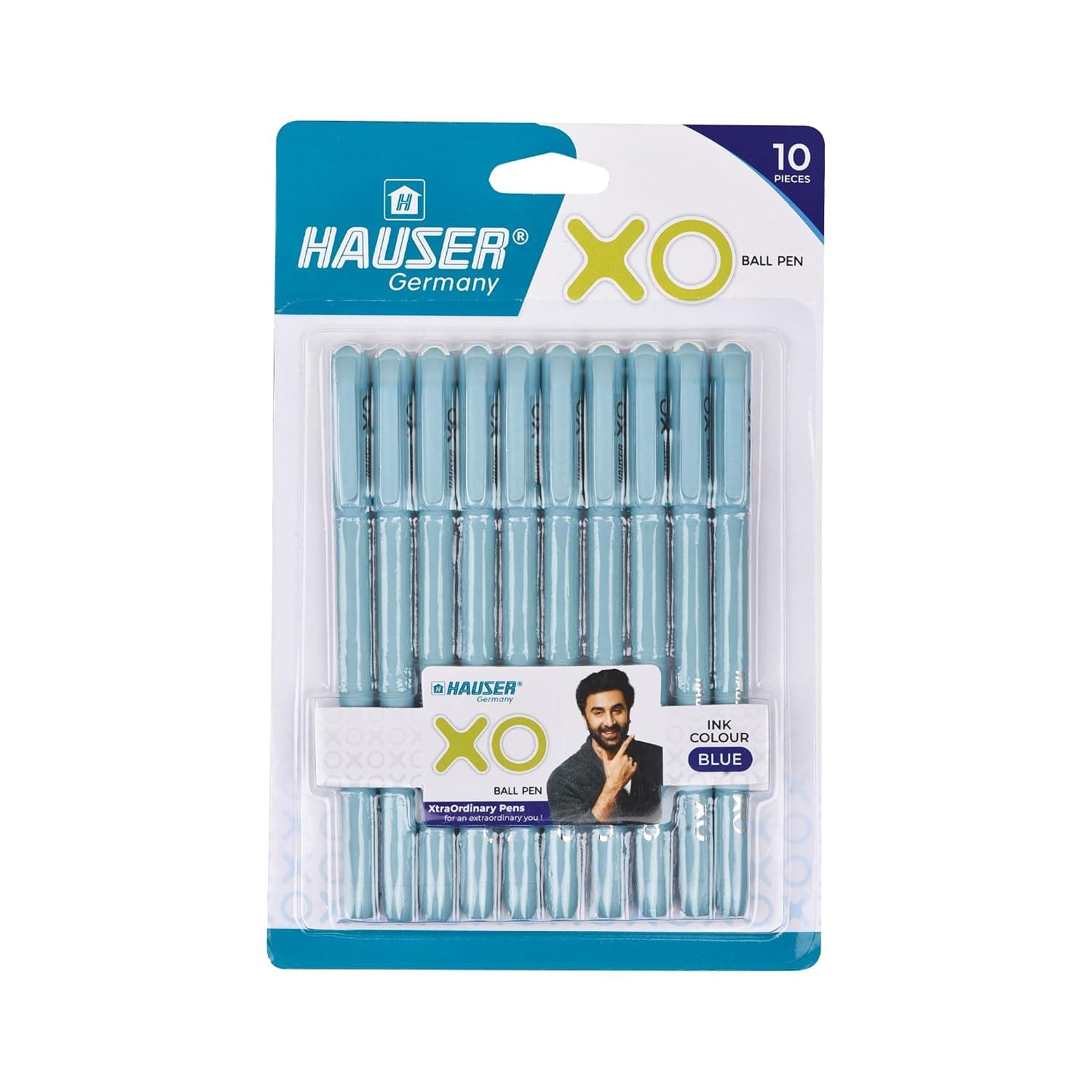 Hauser Germany XO Ball Pen Blue (Pack of 10 Pens)