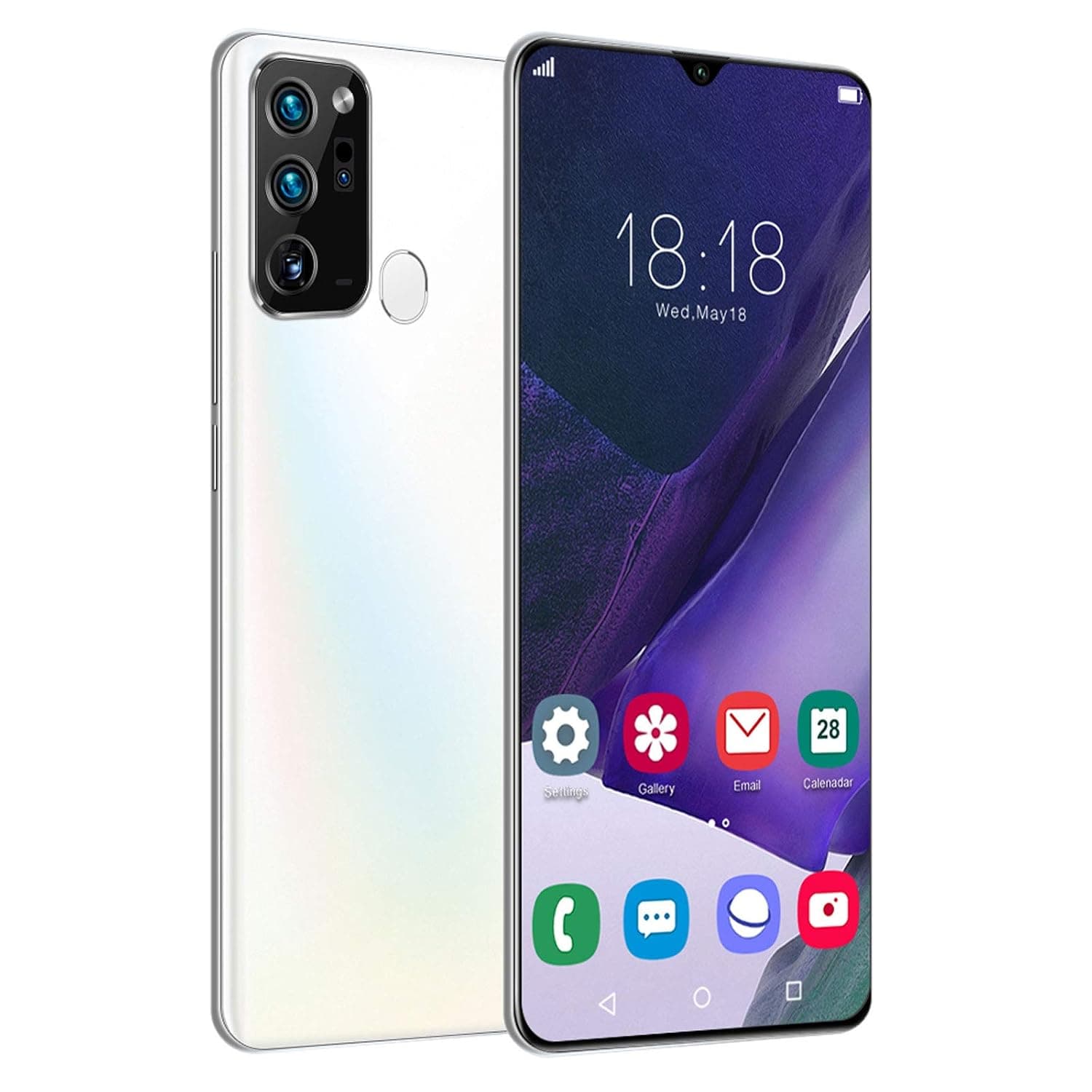 Android10.0 Mobile Phones,Unlocked Smartphone,Facial Recognition,6.6 Inch HD Display,18MP+48MP Camera,64G,128G.