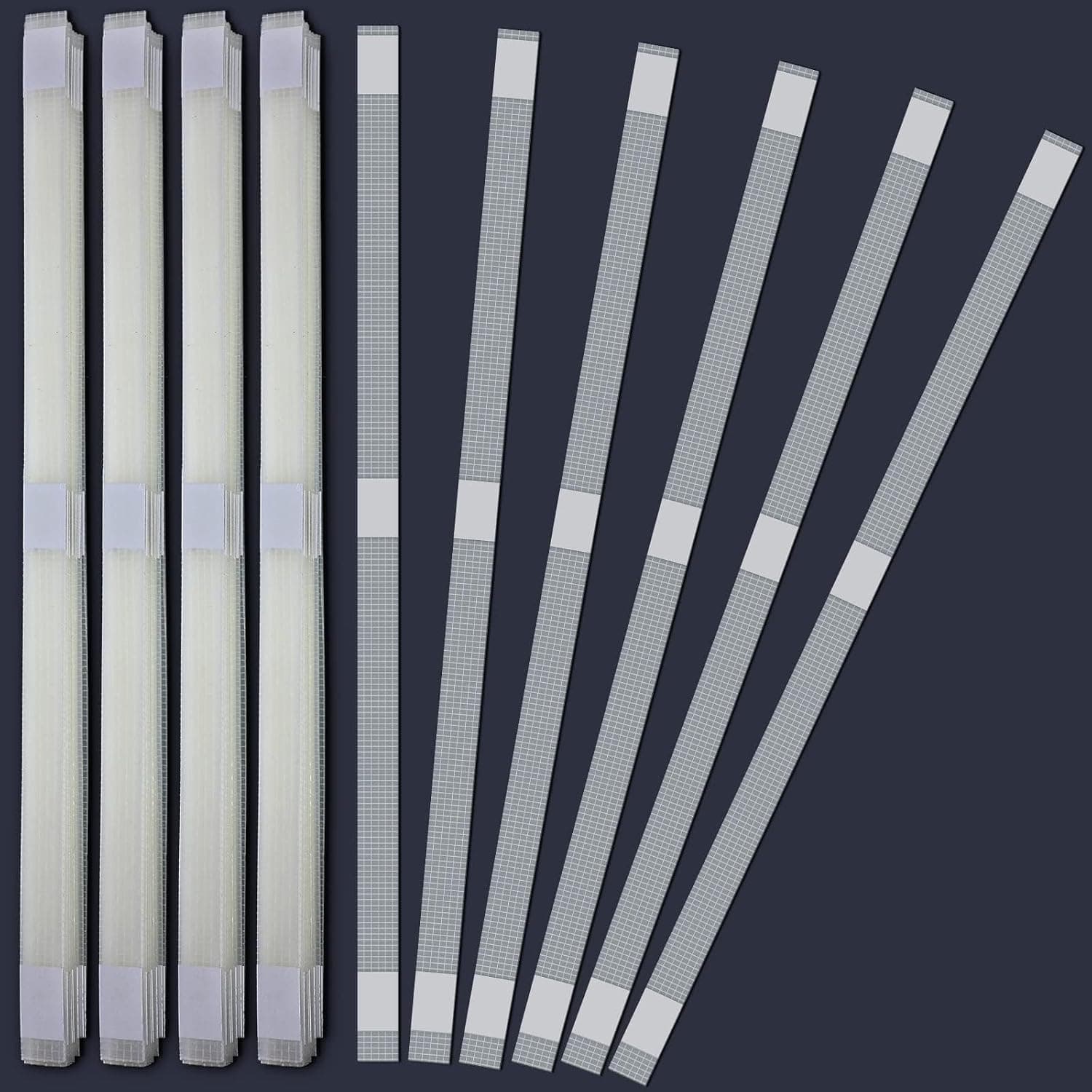 50 PCS Glue Strips with Mesh Backing, 0.47inch/12mm Thermal Glue Strips for Book Binding Repair