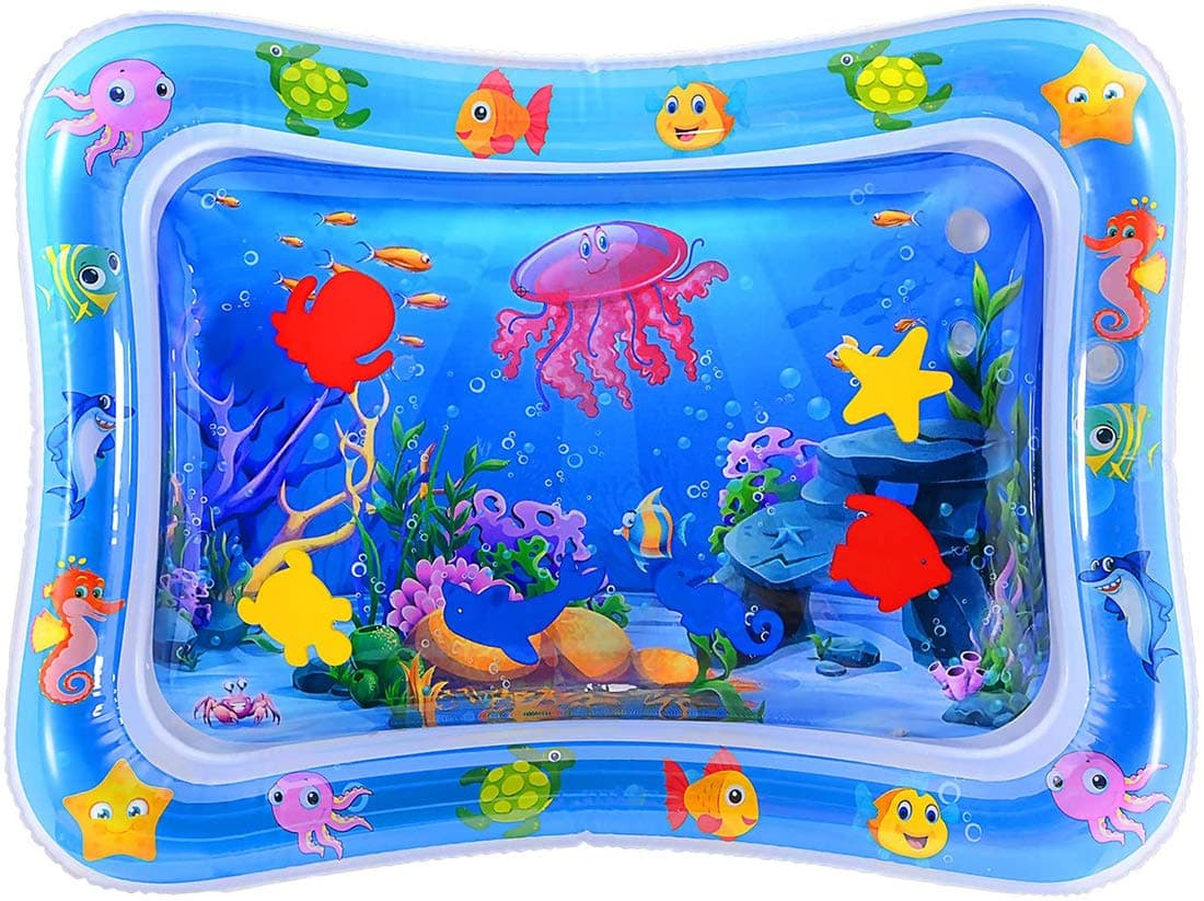 Tummy Time Baby Water Mat Infant Toy Inflatable Play Mat for 3 6 9 Months Newborn Boy Girl Sea Tummy Time Inflatable Water Play Mat Playmat Sensory Activity Toy for Infant Toddlers