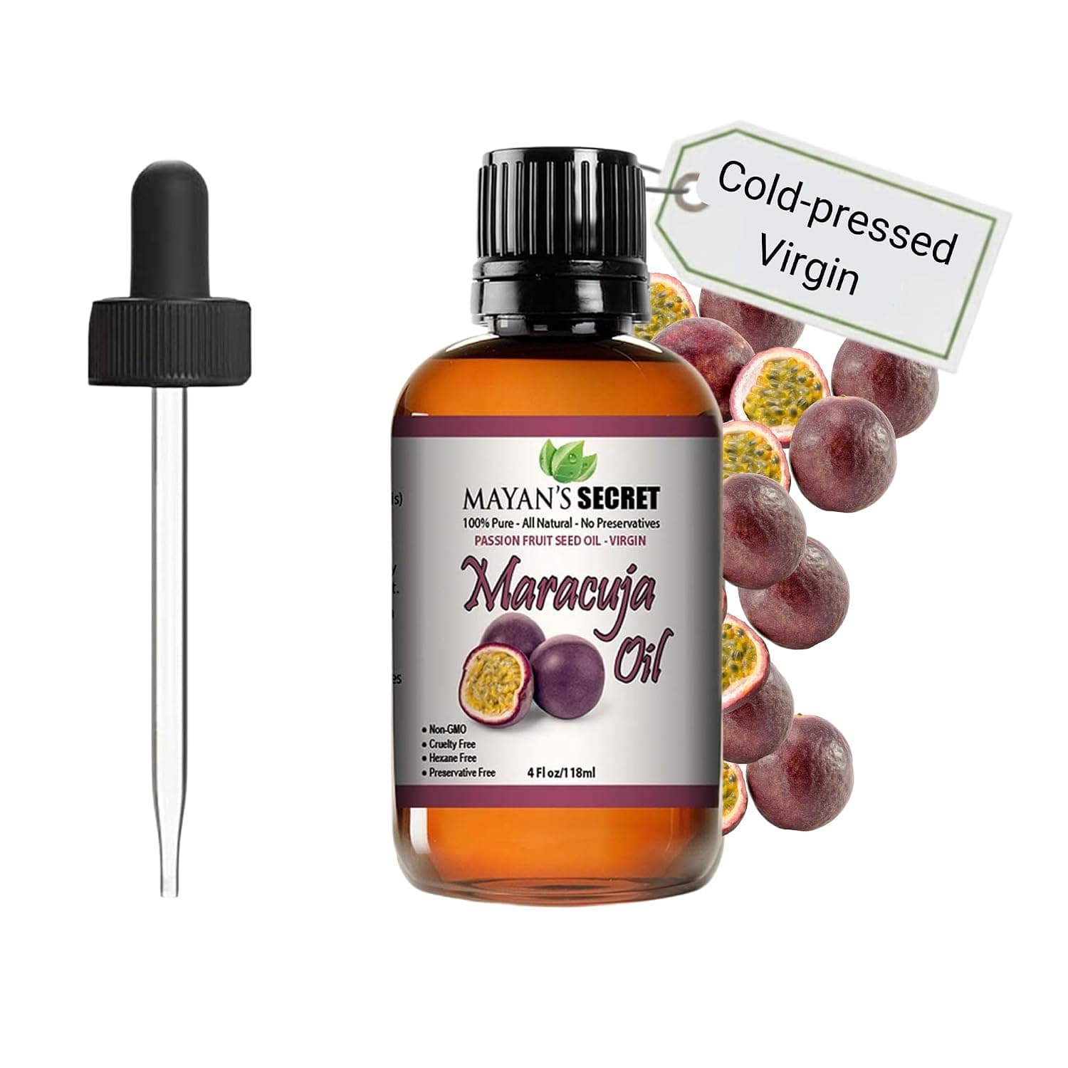 Mayan's Secret Passion Fruit Seed oil/Maracuja Oil 100% Pure/Natural/Cold Pressed/Undiluted.