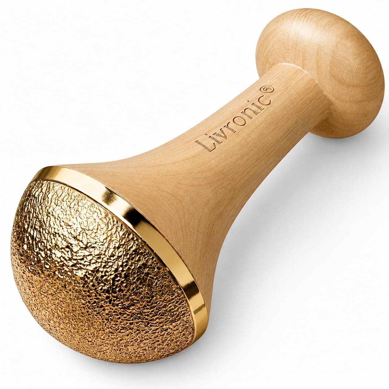 Livronic® Kansa Vati Foot Massager with Teak Wood Handle | Large Ayurvedic Bronze Kansya Vatki (Katori) | Kansa Wand for Foot Massage, Reflexology, Relaxation, Stress Relief & Daily Foot Care |