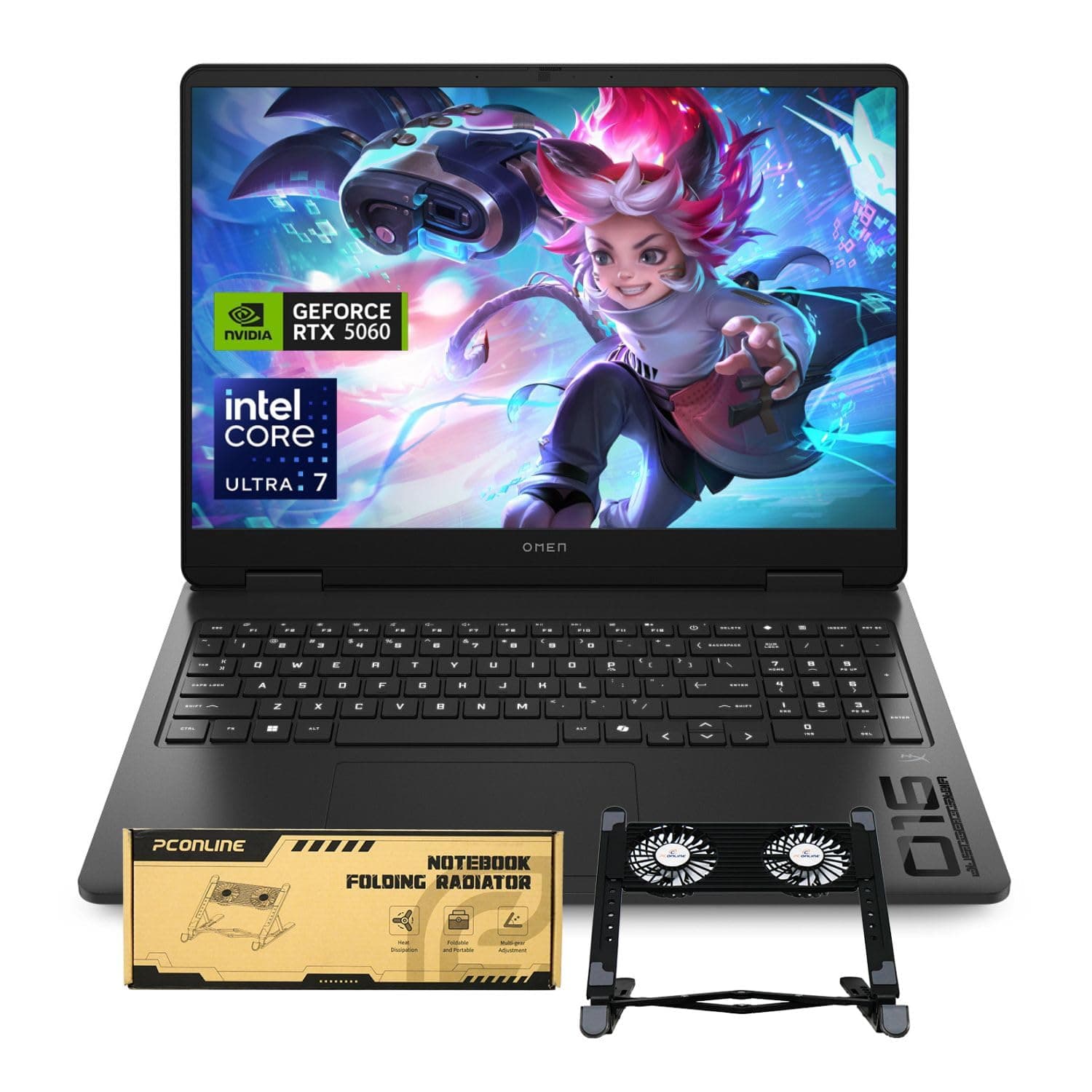 HP OMEN 16 Ultra Slim RTX 5060 2025 AI Pro Gaming Laptop, 16" FHD+ 144Hz, Intel Ultra 7 255H(Beats Intel i7-14700), NVIDIA RTX 5060, 32GB DDR5 RAM, 1TB SSD, Bundle with Thunderobot 17.3 Gen 4 Backpack