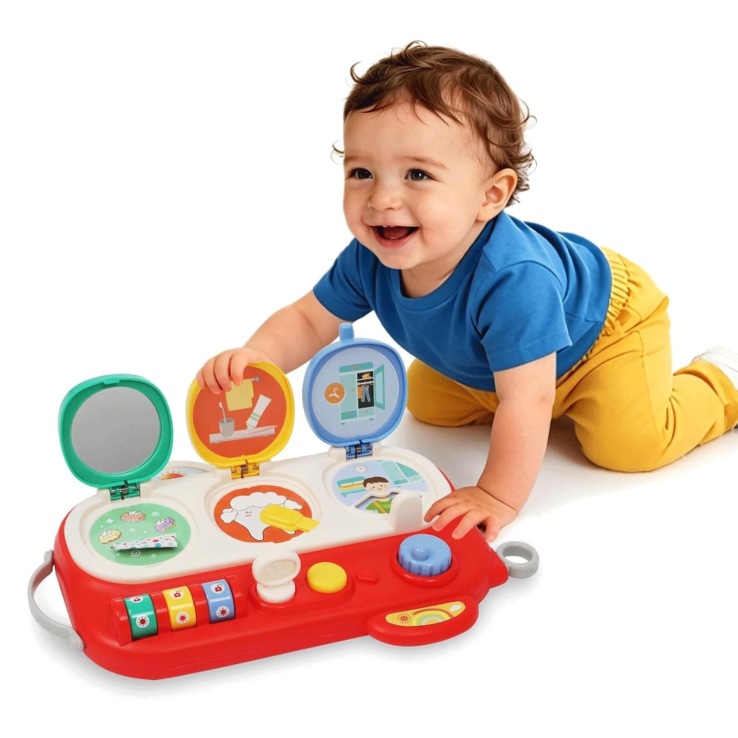 Baby Pop Up Toys for 12-18 Months, Sensory Montessori Toys for 1-2 Year Old Toddlers, Educational Sorting Toy Busy Board, Cause and Effect Learning, 1st Birthday Gift for Boys Girls