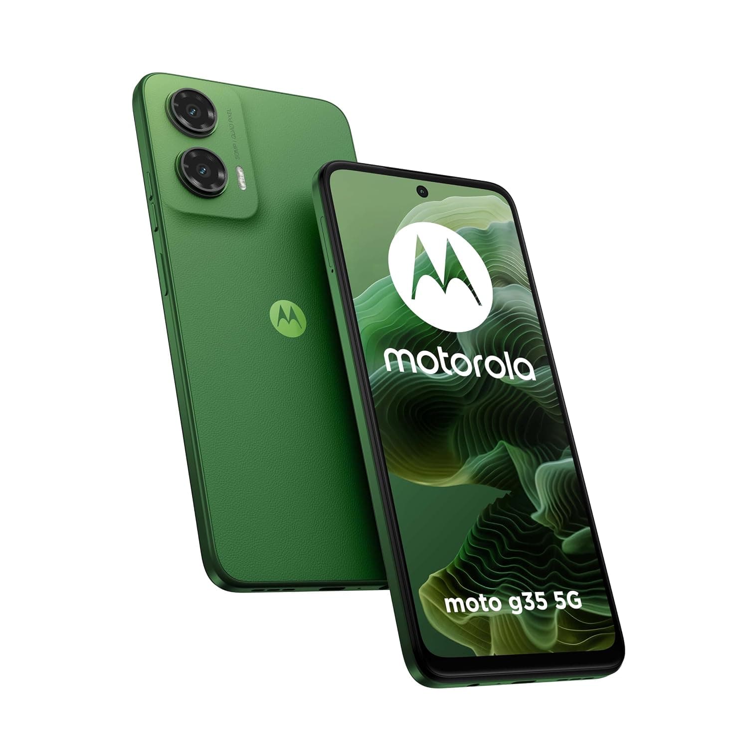 Motorola Moto G35 Dual-SIM 256GB ROM + 4GB RAM (GSM Only | No CDMA) Factory Unlocked 5G Smartphone (Leaf Green) - International Version