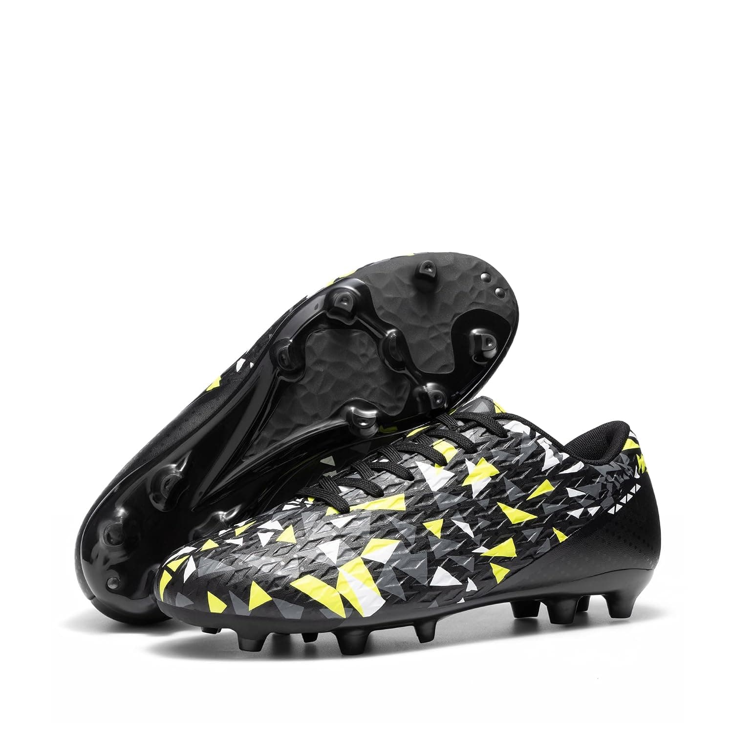 DREAM PAIRS Men's Soccer Cleats Adult Football Shoes Lace-Up Firm Groud Athletic Outdoor Trainning Soccer Shoes