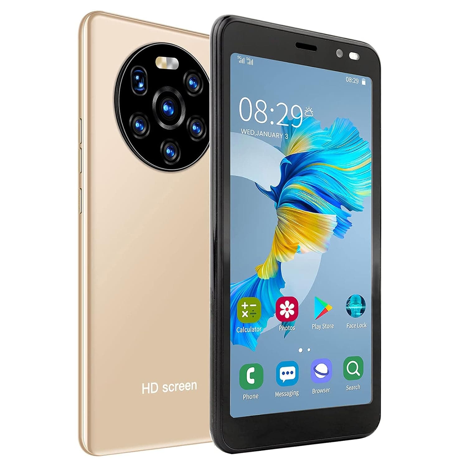 mate40 pro 5.45 inch HD Screen Phone Dual Card Dual Standby Ultra-Thin Smart Phone 512MB+4GB, with WiFi+BT+FM+GPS Functions