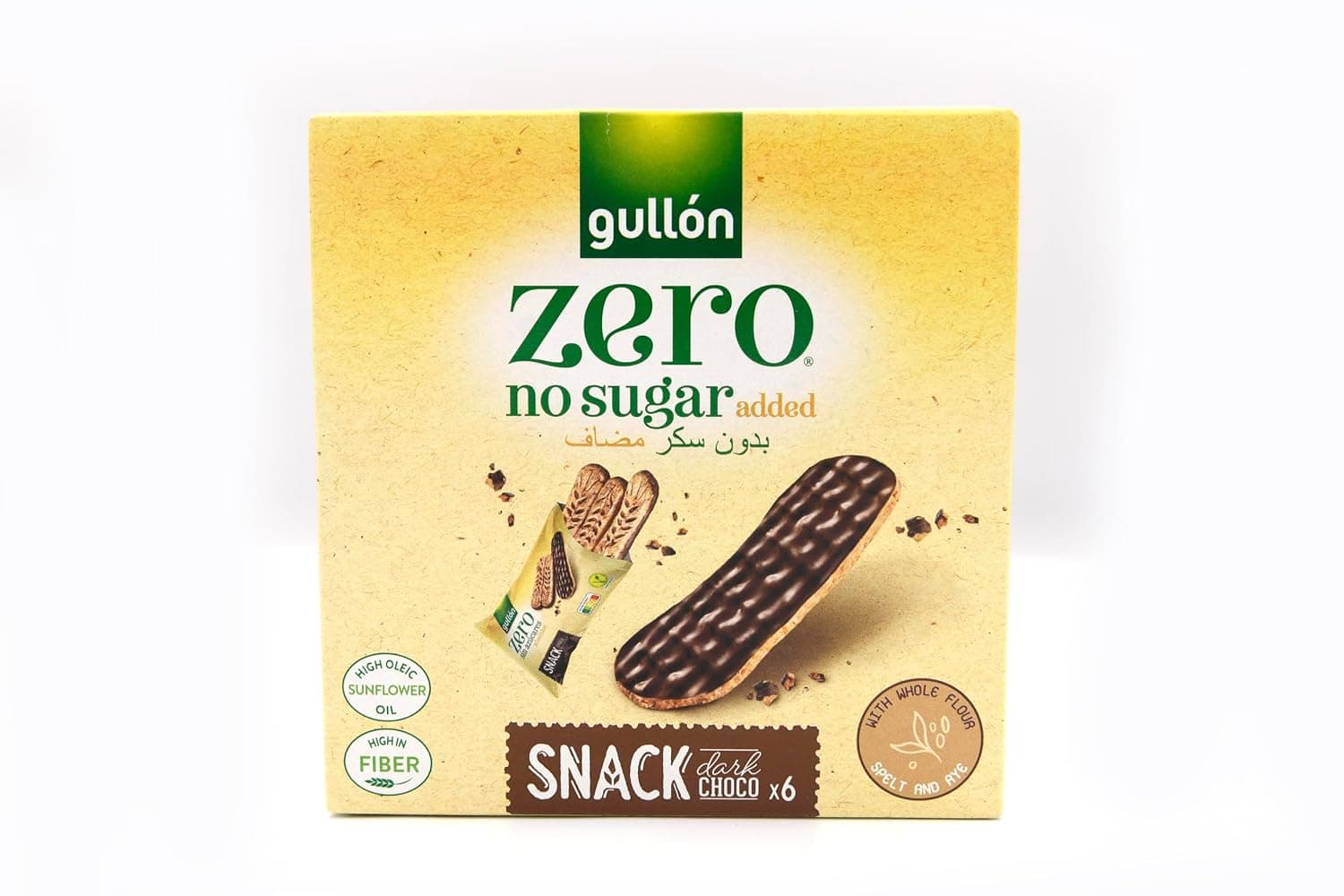 GULLON ZERO NAS SNACK Dark CHOCO 150 g / (6 x 25 g)