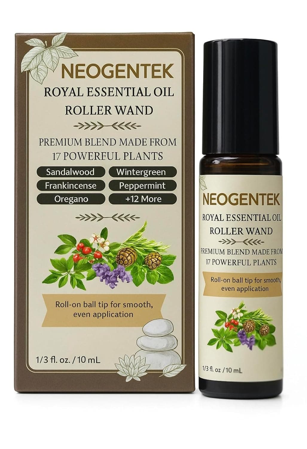 Aches & Pains Essential Oil Blend | Crafted Blend of 17 Powerful Essential Oils | Made in USA | Natural Comfort & Relaxation – Aromatherapy Roll-On for Muscles & Joints, Headache, Sinus – 10ml
