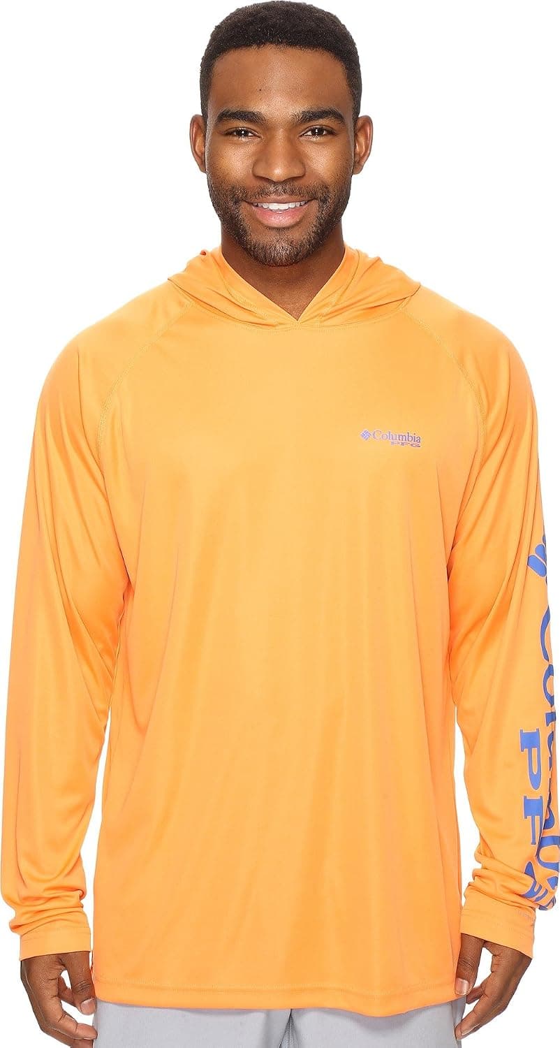 Columbia Men’s Terminal Tackle Sun Hoodie, Moisture Wicking, White