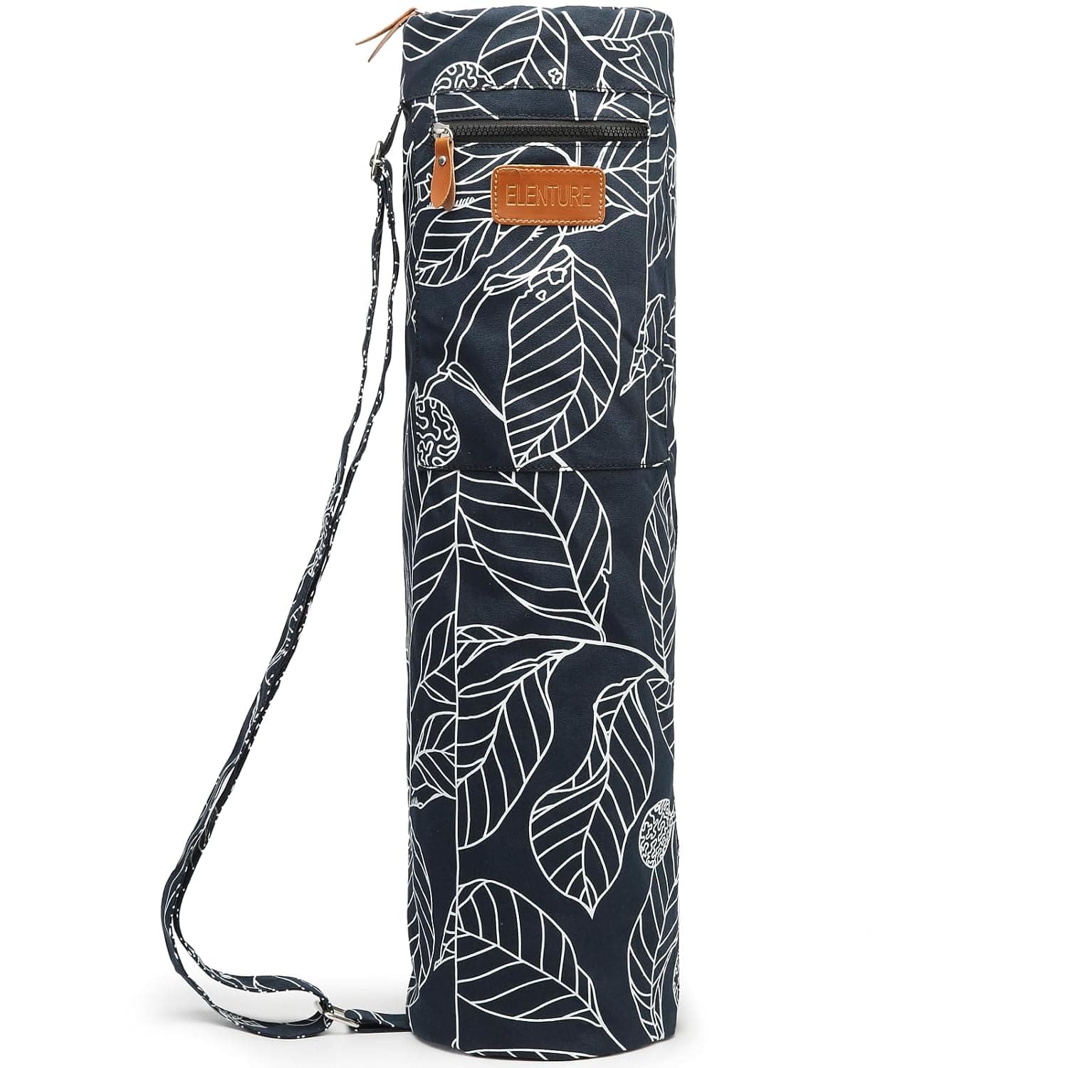 'ELENTURE Yoga Mat Bag for Women & Men,Travel Yoga Gym Bag for 1/4'' 1/3'' Thick Exercise Yoga Mat, Full-Zip Yoga Mat Carrier Bag for Class workout Park with Pockets and Adjustable Strap'