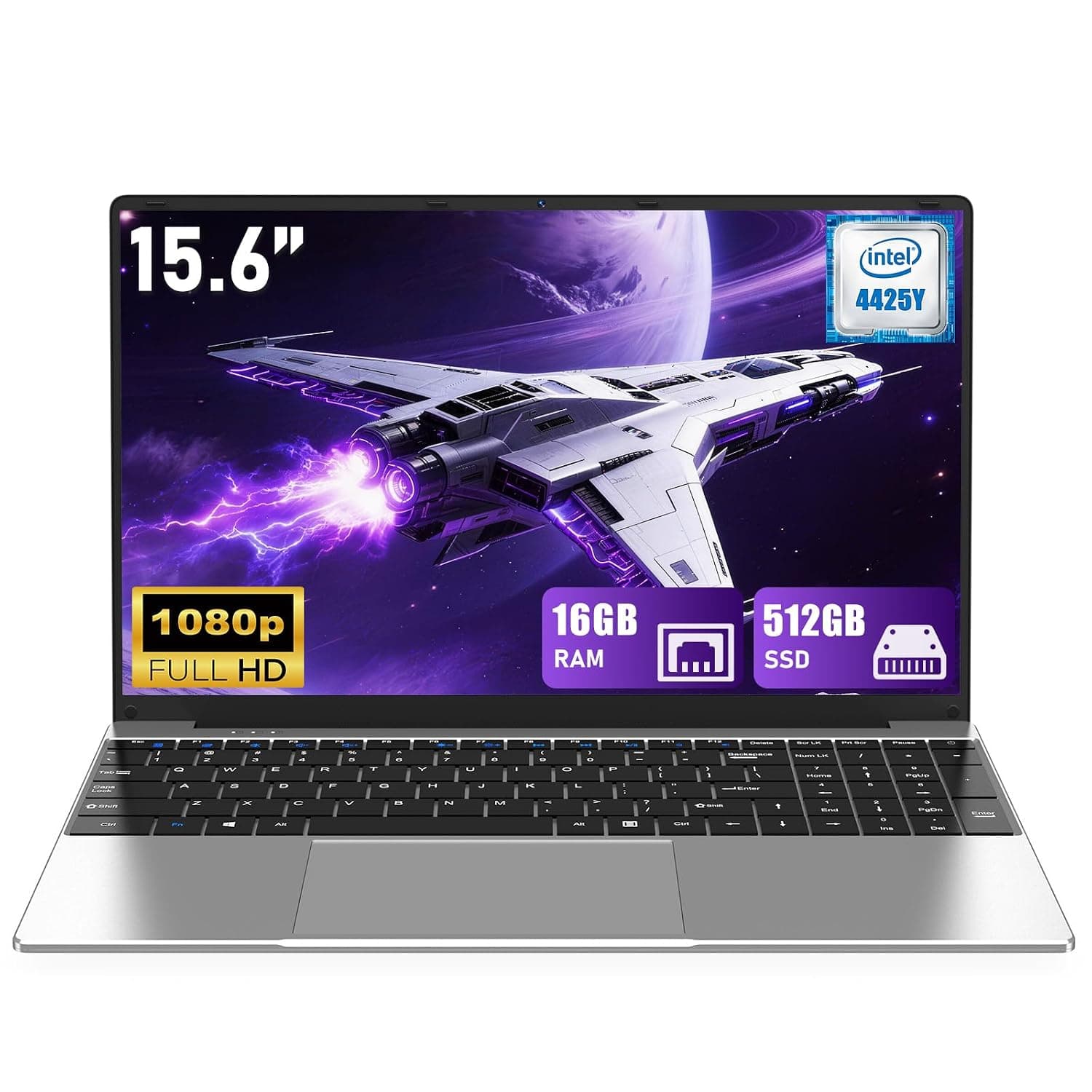 NIAKUN Laptop Computer 2026, 15.6 Inch Lap Top PC Window 11 Pro, 16GB RAM 512GB SSD, Int Pentium Gold Processor 4425Y, 2-Year Warranty, Bluetooth, Mini HDMI, FHD 1080P IPS Display, Office 365