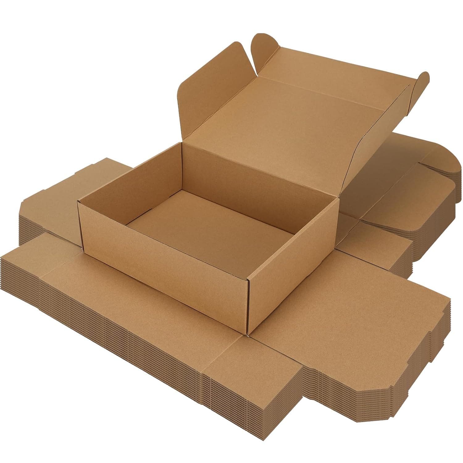 13x10x4 Shipping Boxes Set of 15 Brown, Small Corrugted Cardboard Boxes for Packaging Mailing Small Business or Gift Wrapping