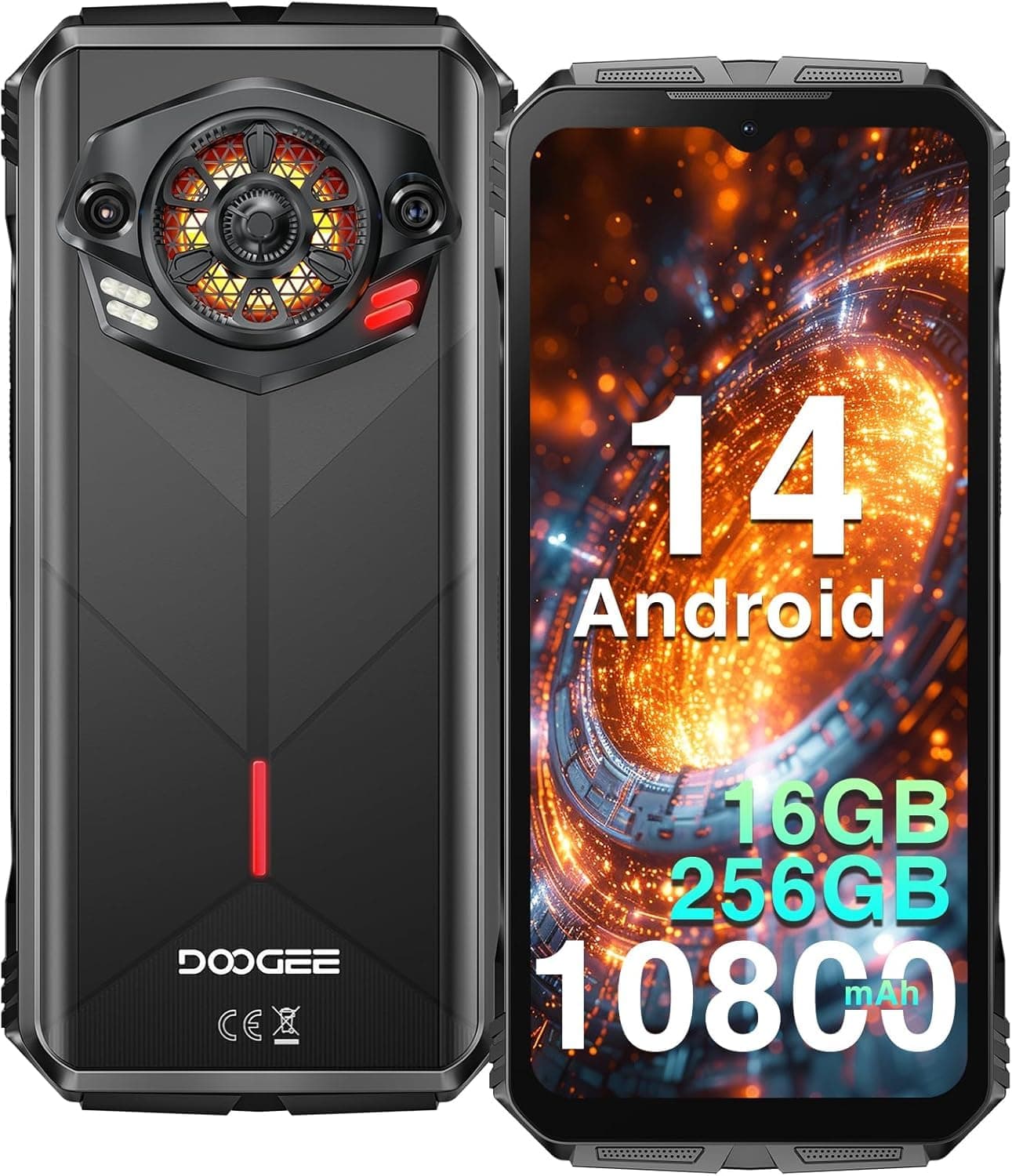 S Punk Rugged Phone LED Light Effect 6.58" 90Hz Display 6GB+256GB 34mm Large Amplitude Speake Android 14
