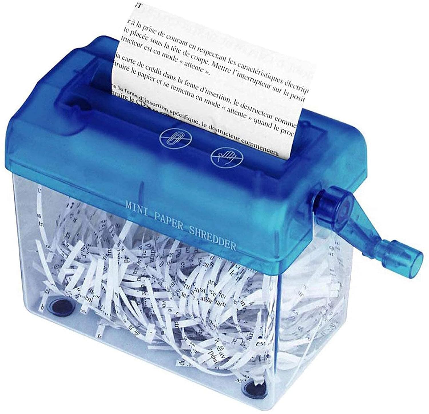 Portable Paper Hand Shredder - Blue