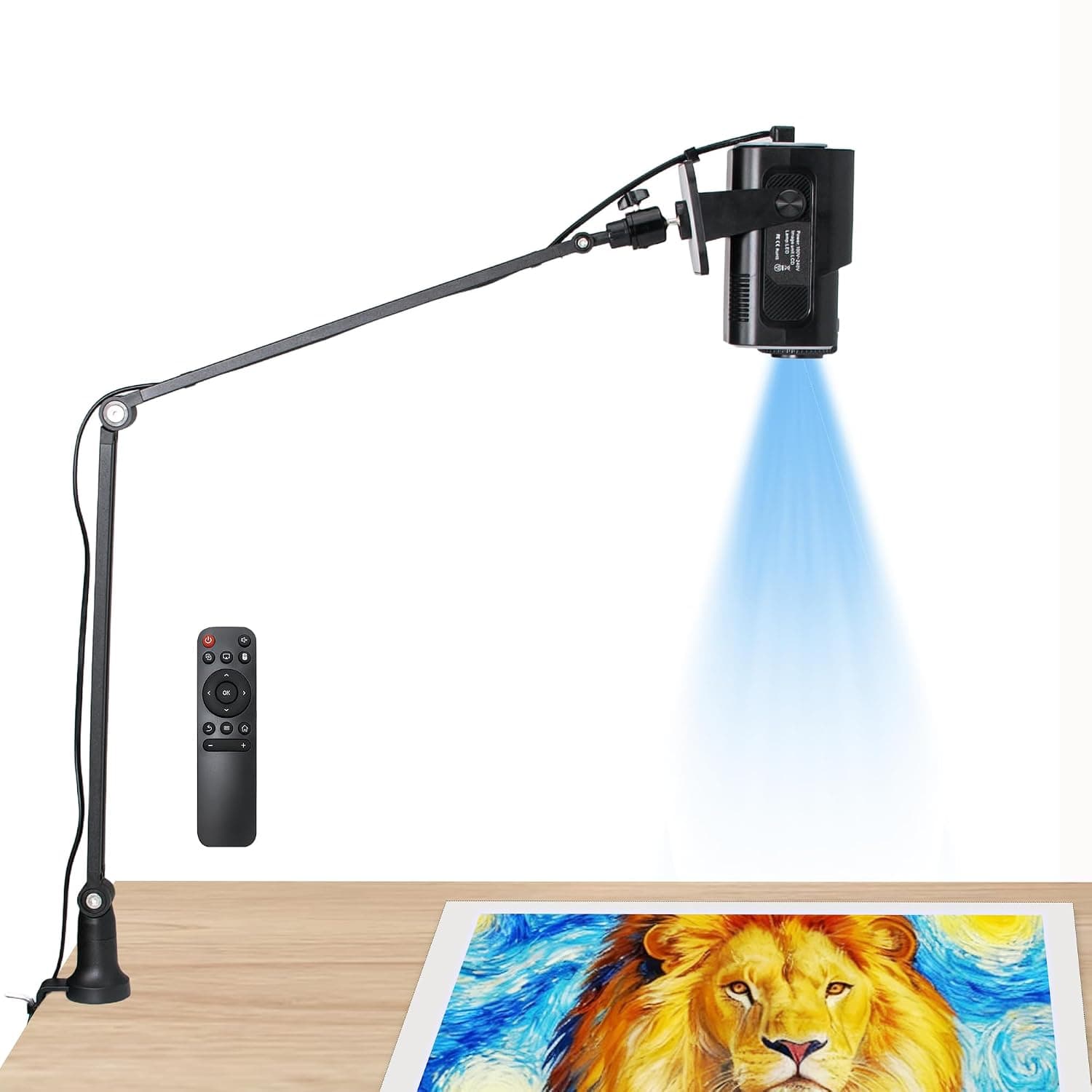 HI-REEKE Art Projector for Tracing, Smart Sketcher Drawing Projector Image on Wall and Canvas for Artists1 | Native 720p image, 9.5-150 in projection, 2.4G WiFi, USB and HDMI for canvas, murals, patterns and craft work