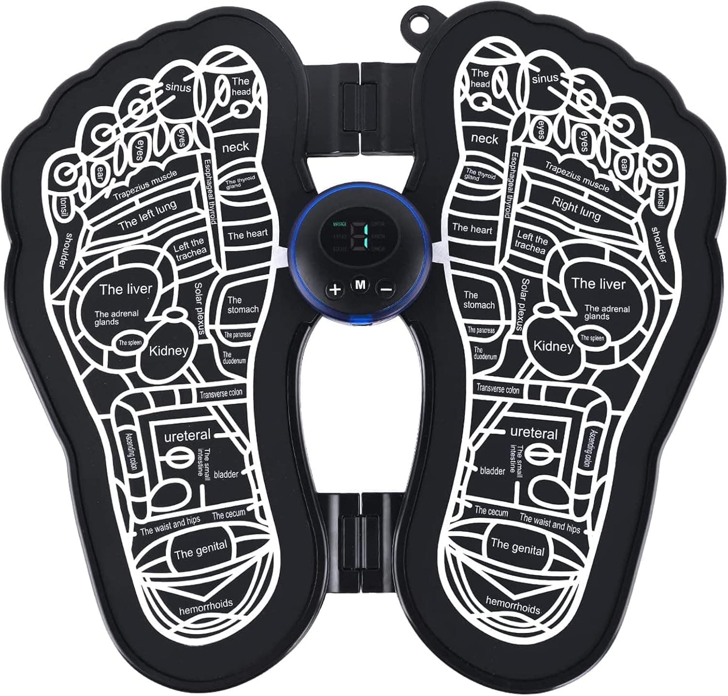 X spring Foot Massager Pad, Heated Shiatsu Foot Massage Mat with Kneading Function, USB Rechargeable Foot Stimulator for Relaxation Pain Relief Enhanced Blood Circulation