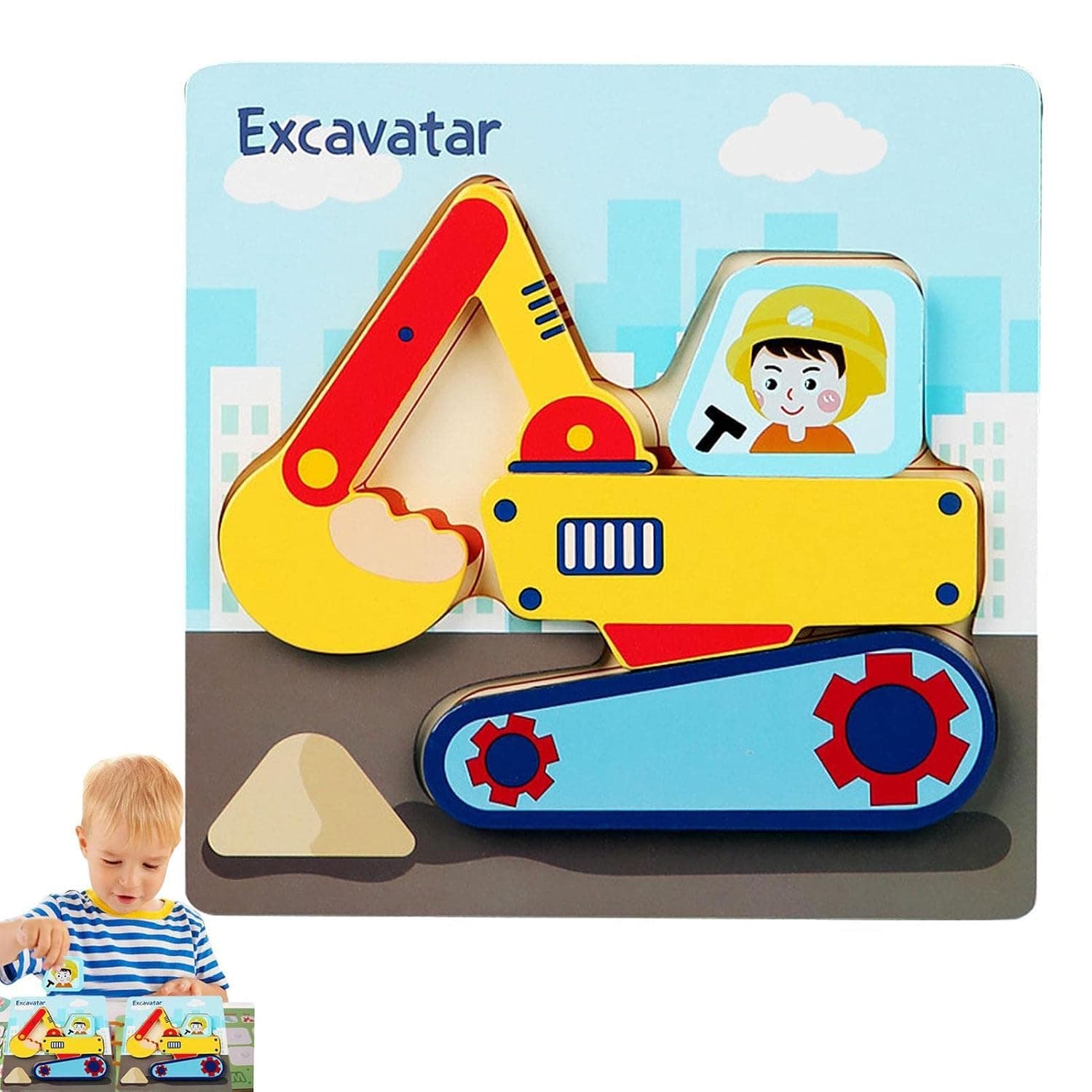 Toddler Puzzles Ages 1-3 | Montessori Toddler Puzzle, Wooden Baby Toddler Infant Puzzles for Kids | Animal Vehicle Shape Jigsaw Puzzle Color Sensory Toys for Toddlers Baby Infant Toys Gifts