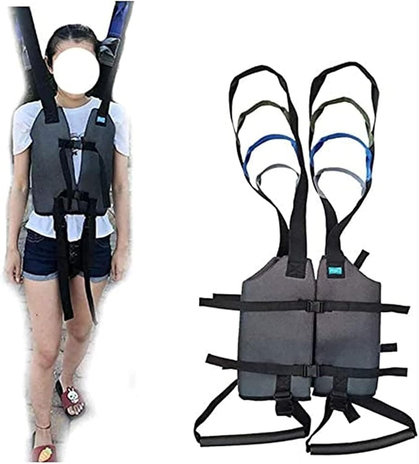 Patient Lift Sling, Medical Full Body Sling Walking Standing Aids for Leg Thigh Exerciser Trainer,Reusable Universal Transfer Belt Lifting Strap