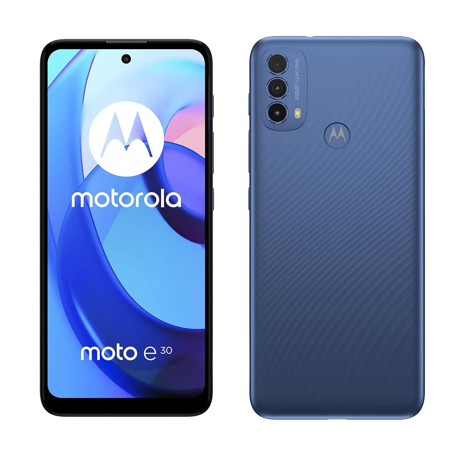 Motorola Moto e30 Dual-SIM 32GB ROM + 2GB RAM (GSM Only | No CDMA) Factory Unlocked 4G/LTE Smartphone (Digital Blue) - International Version