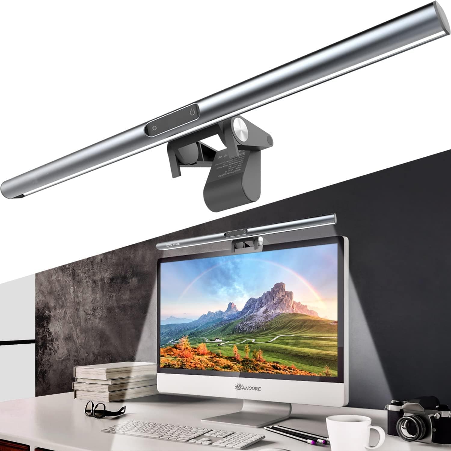 Wemart ScreenBar Monitor Light, Dimmable E-Reading LED Computer Monitor Light Bar Task Lamp with Touch Control, USB LED Desk Lamp for Home/Office/Gaming, 40cm