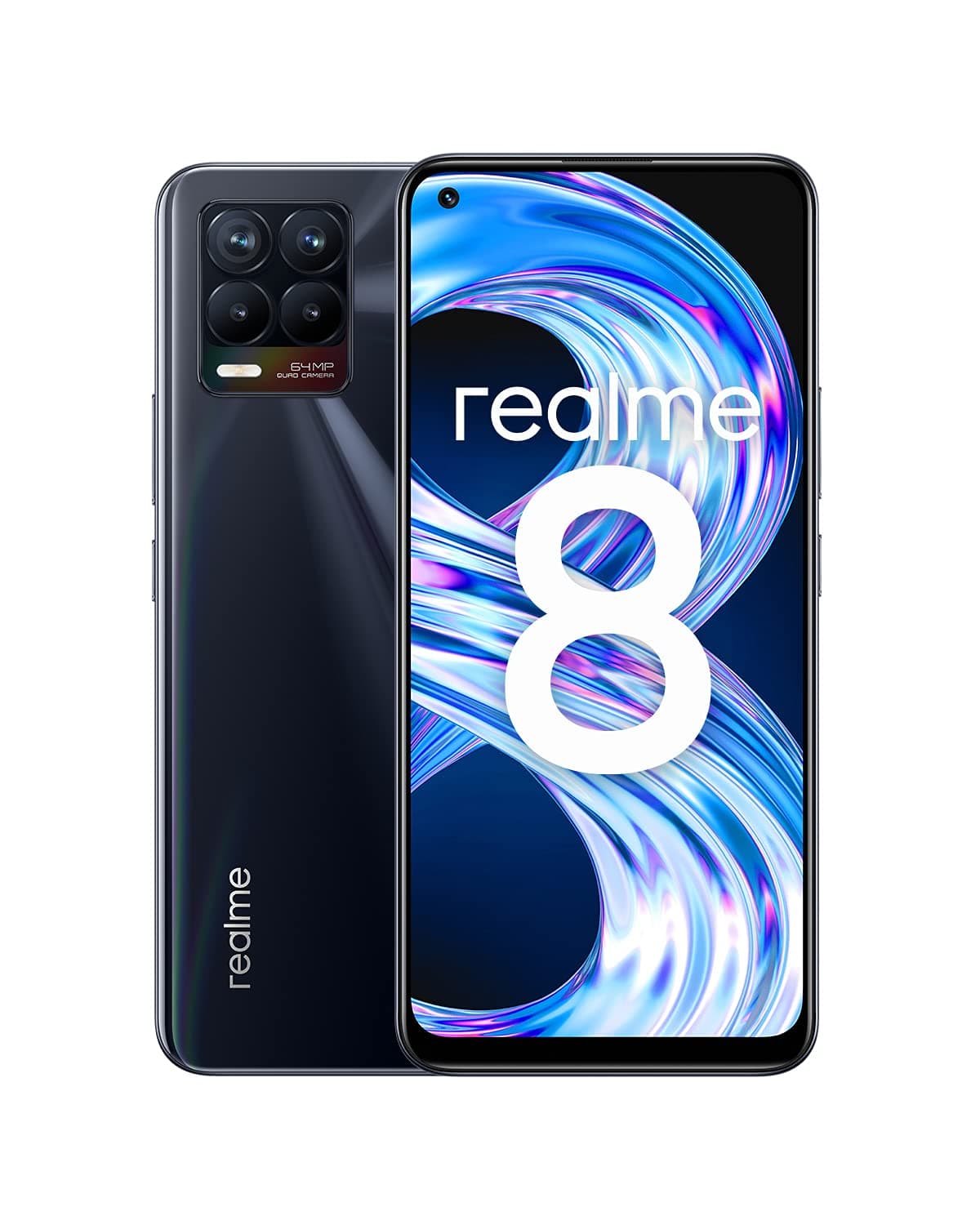 Realme 8 Dual-SIM 128GB ROM + 6GB RAM (GSM only | No CDMA) Factory Unlocked 4G/LTE SmartPhone (Punk Black) - International Version