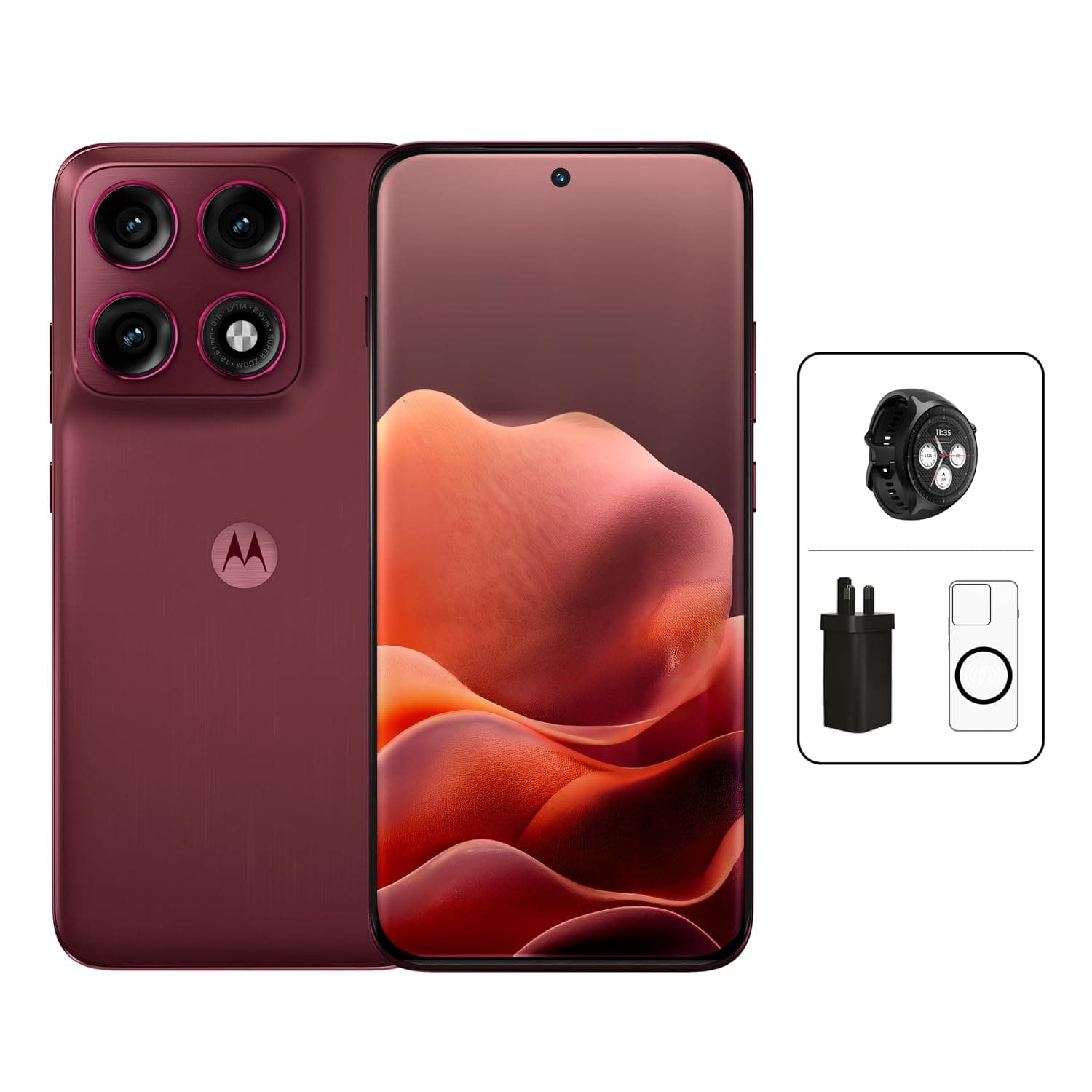 Motorola edge 70 pro 5G, 12GB+12GB RAM Boost, 512GB, 6.78" Extreme AMOLED, 50MP Sony LYTIA 710 Quad Camera, MediaTek Dimensity 8500, 6500mAh, PANTONE Zinfandel, With Free Gift