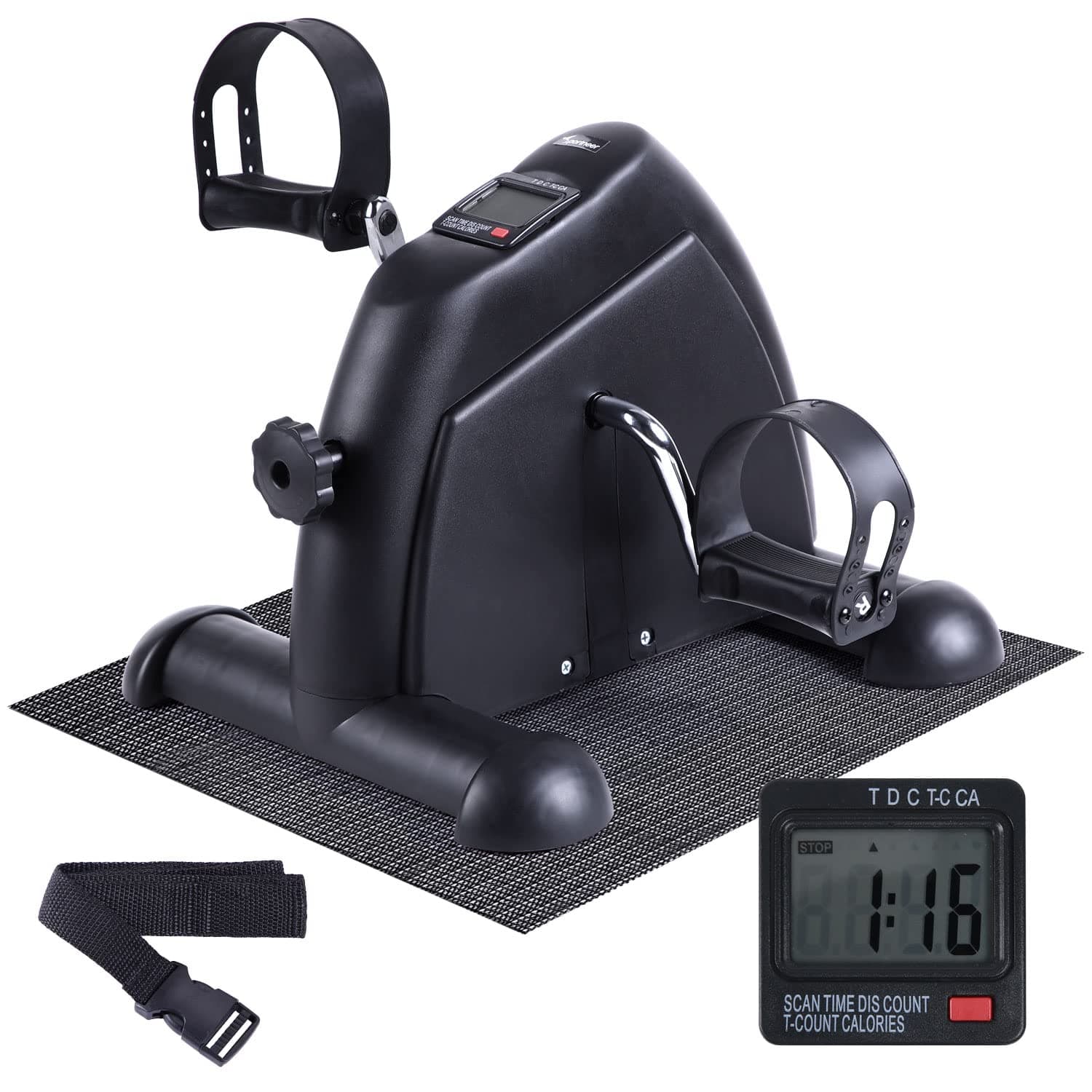 Under Desk Bike Pedal Exerciser, Mini Exercise Bike Portable Peddler Sitting for Seniors with LCD Display Sportneer Arm & Leg Bike Pedals Exerciser with Anti-Skid Mat for Home Office