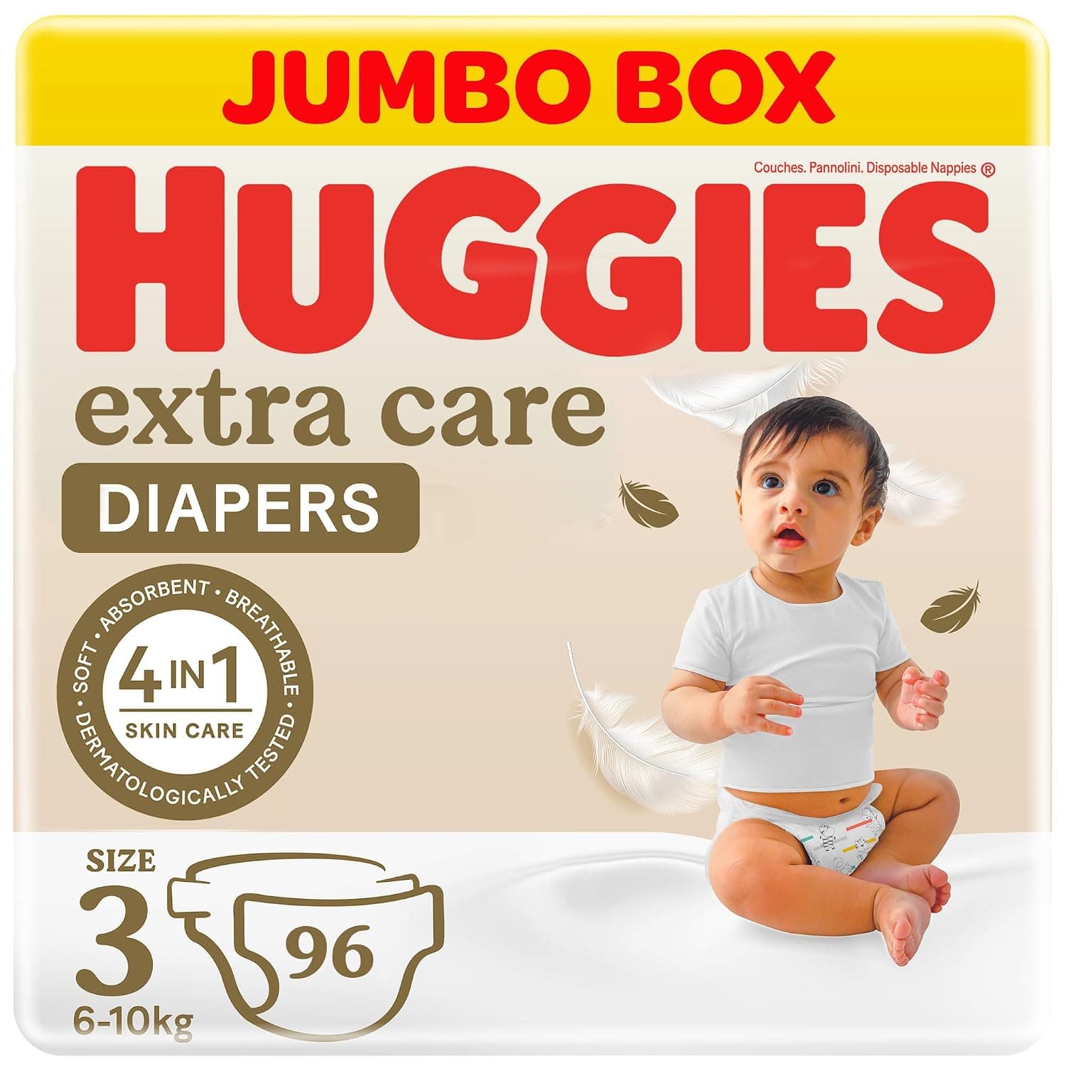 Huggies Extra Care Open Diaper Size 3 (5-9 KG) 96 Diapers