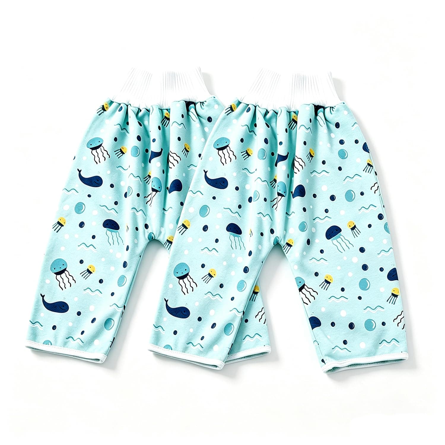 2 PCS Toddler Training Waterproof Diaper Pants For Baby,Blue:Large