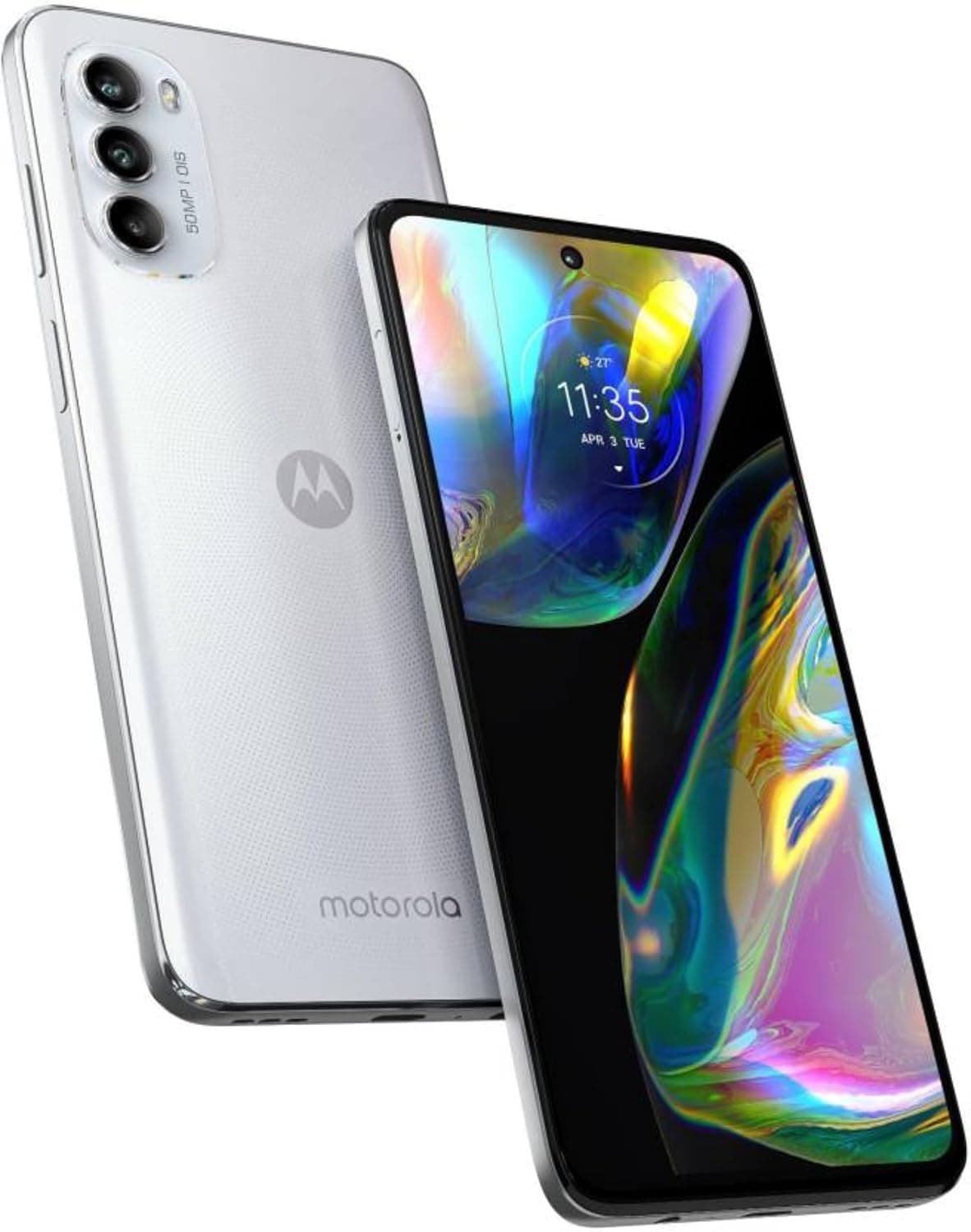 Motorola Moto G82 Dual-SIM 128GB ROM + 8GB RAM (GSM only | No CDMA) Factory Unlocked 5G SmartPhone (White Lily) - International Version