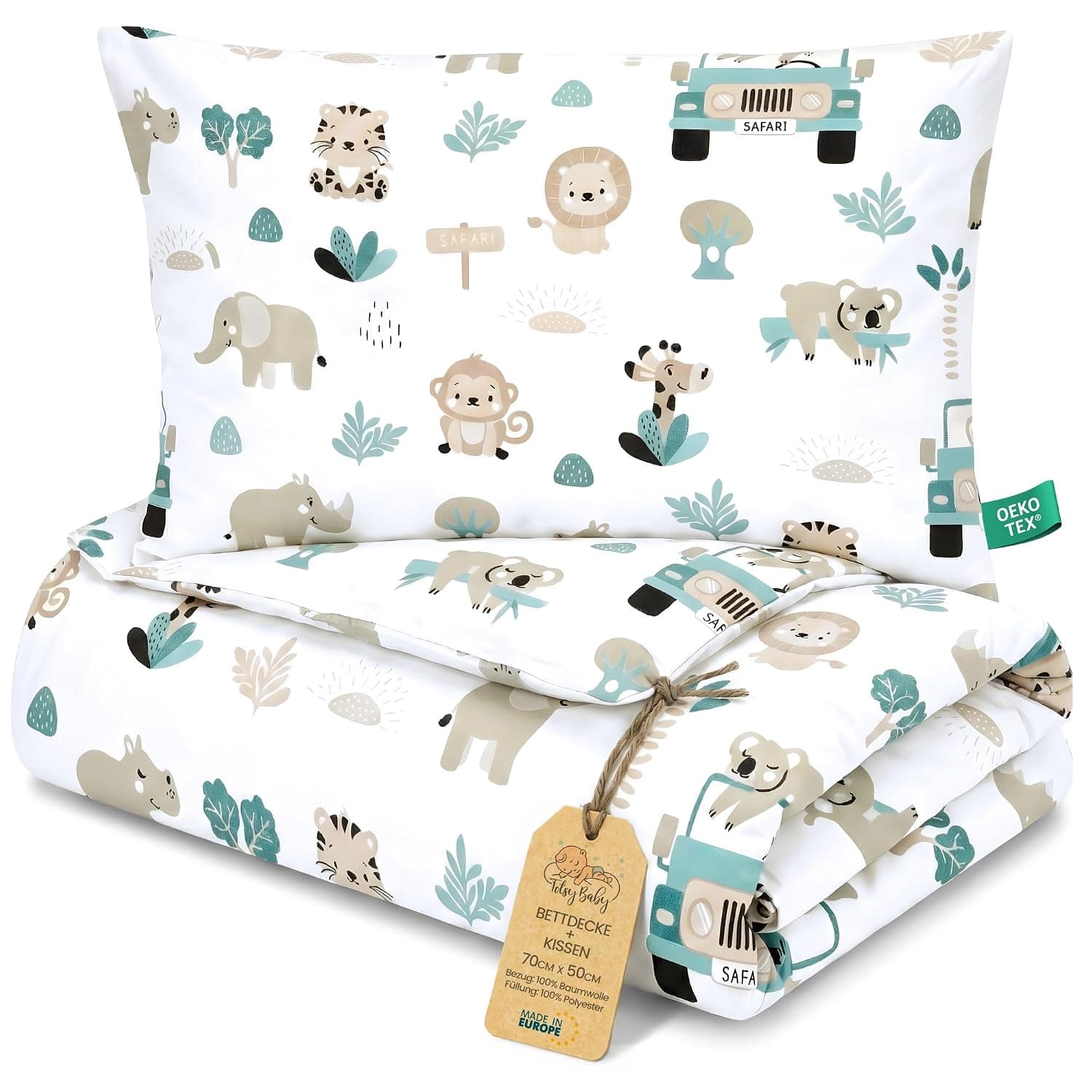 Children's Duvet without Cover 50 x 70 cm - Cotton Baby Blanket and Pillow Set Children's Blanket 50 x 70 cm and Pillow 40 x 35 cm - Duvets Children's Duvet Oeko-Tex Africa