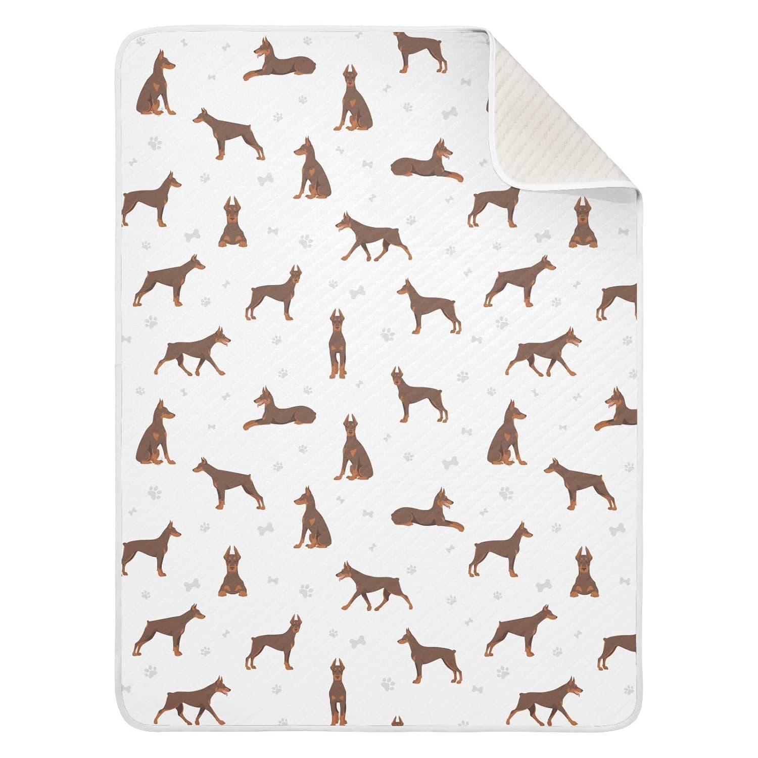 Doberman Pinscher Dogs Baby Swaddle Blanket for Boys and Girls, Muslin Baby Receiving Swaddle Blanket, Soft Cotton Nursery Swaddling Blankets for Newborn Toddler Infant