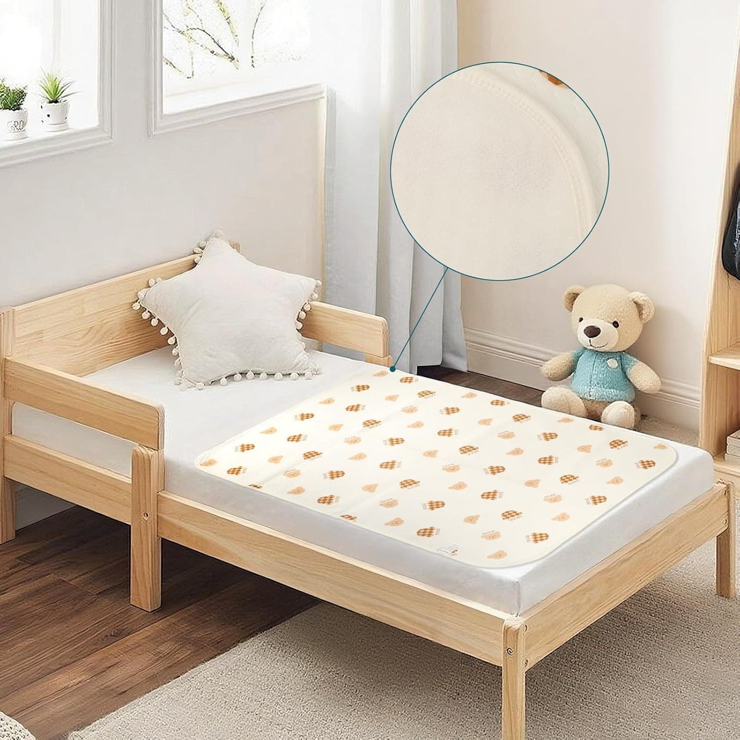 U HOOME Training Pee Pads for Kids,Non Slip Bed Wetting Pad, Reusable Potty Training Pad for Bed, Washable Toddler Protector, Unisex for Toddlers Adults Elderly