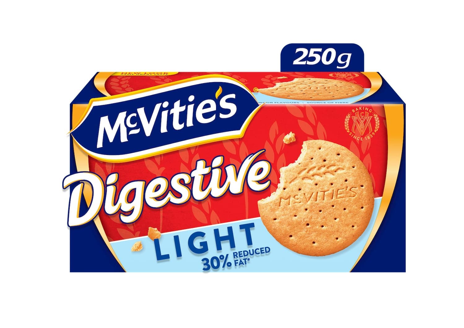 McVitie's Digestive Light Wheat Biscuit, 250g - Pack of 1