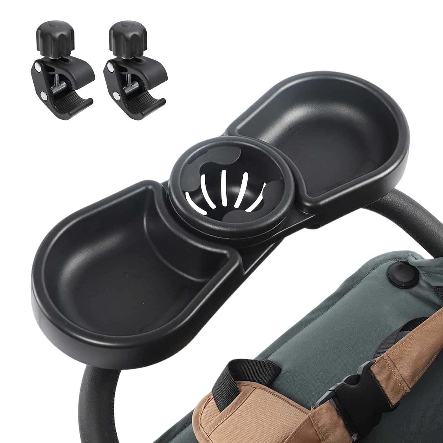 Stroller Cup Holder 360 Degree Rotation Snack Tray | Outing Equipment for Lawn Poolside Yard City Driveway Reading Garden Pathway