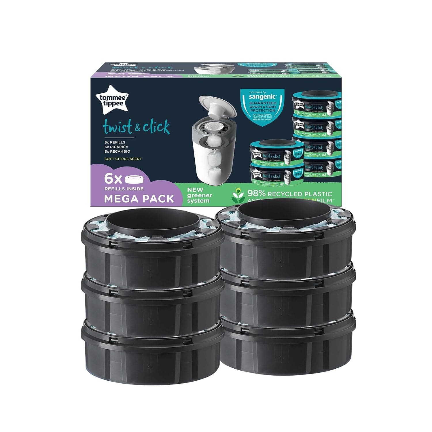 Tommee Tippee Sangenic Universal Cassette 6Pc