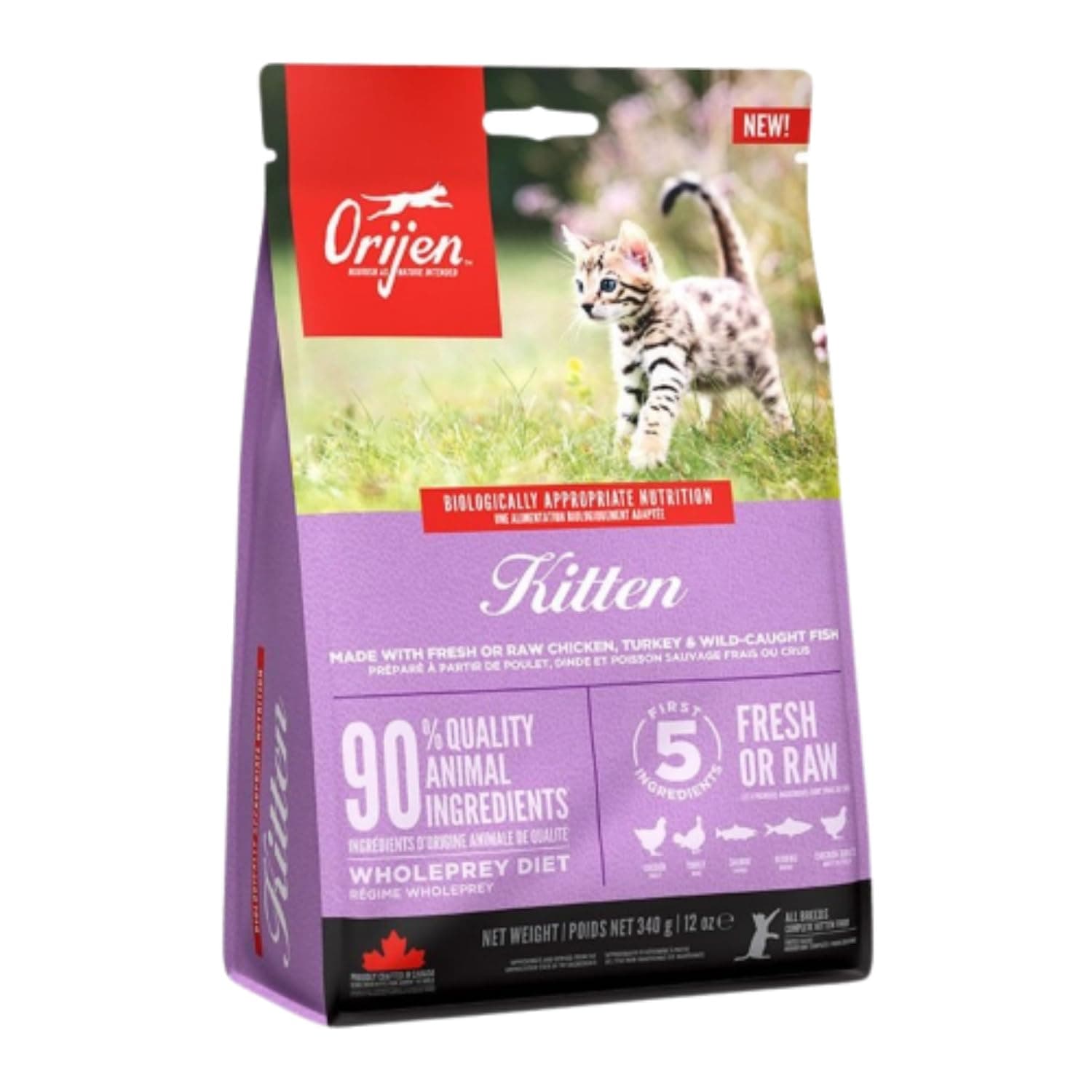 Orijen Kitten Dry Food Chicken Turkey Fish - 340 g