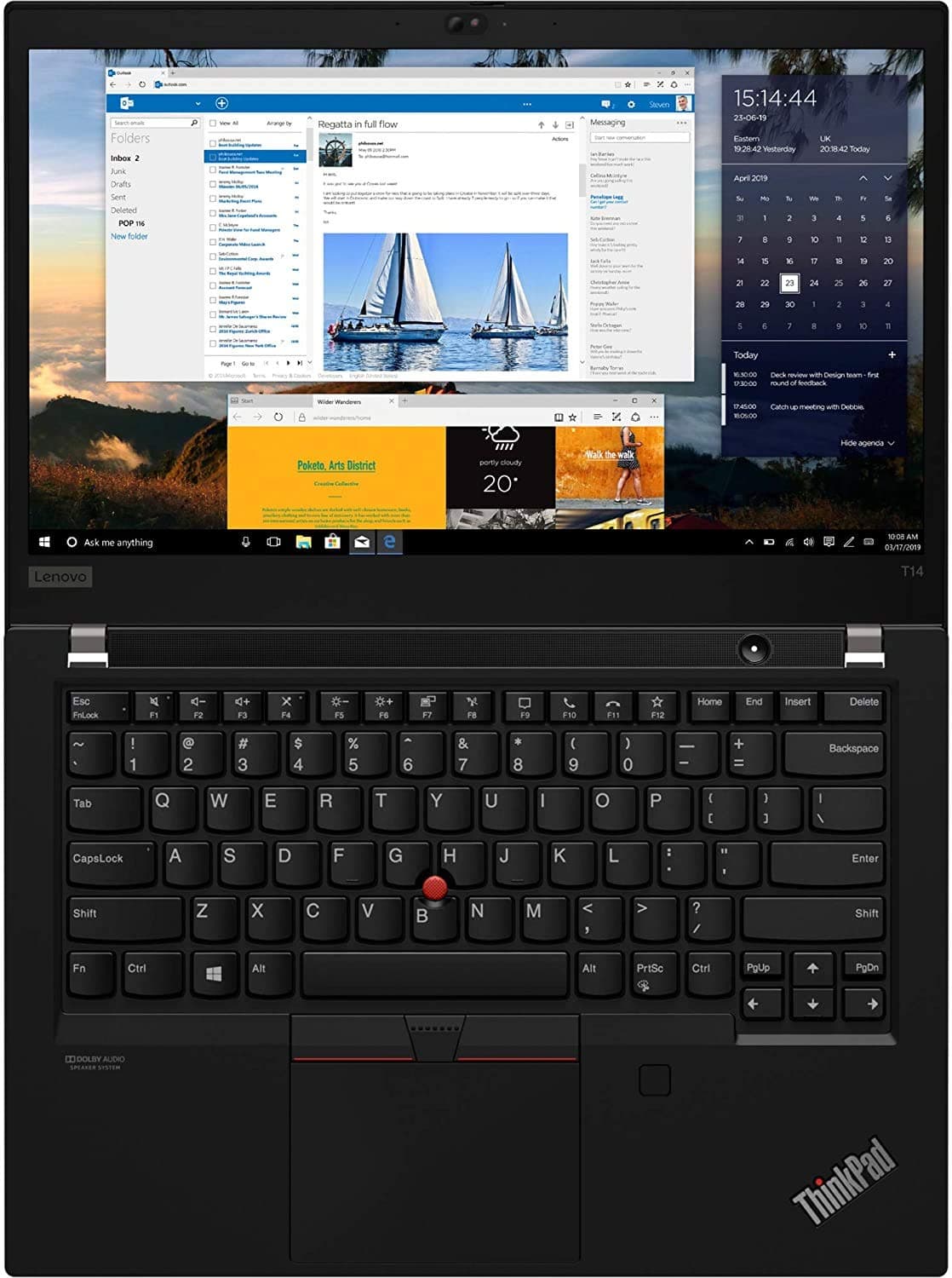 Lenovo ThinkPad T14 Gen 2 AMD Ryzen 7 PRO 5850U, 14" FHD (1920x1080) IPS 300nits Anti-Glare, Touch 16GB DDR4 RAM, 512GB SSD, Backlit Keyboard, Fingerprint Reader Win10Pro